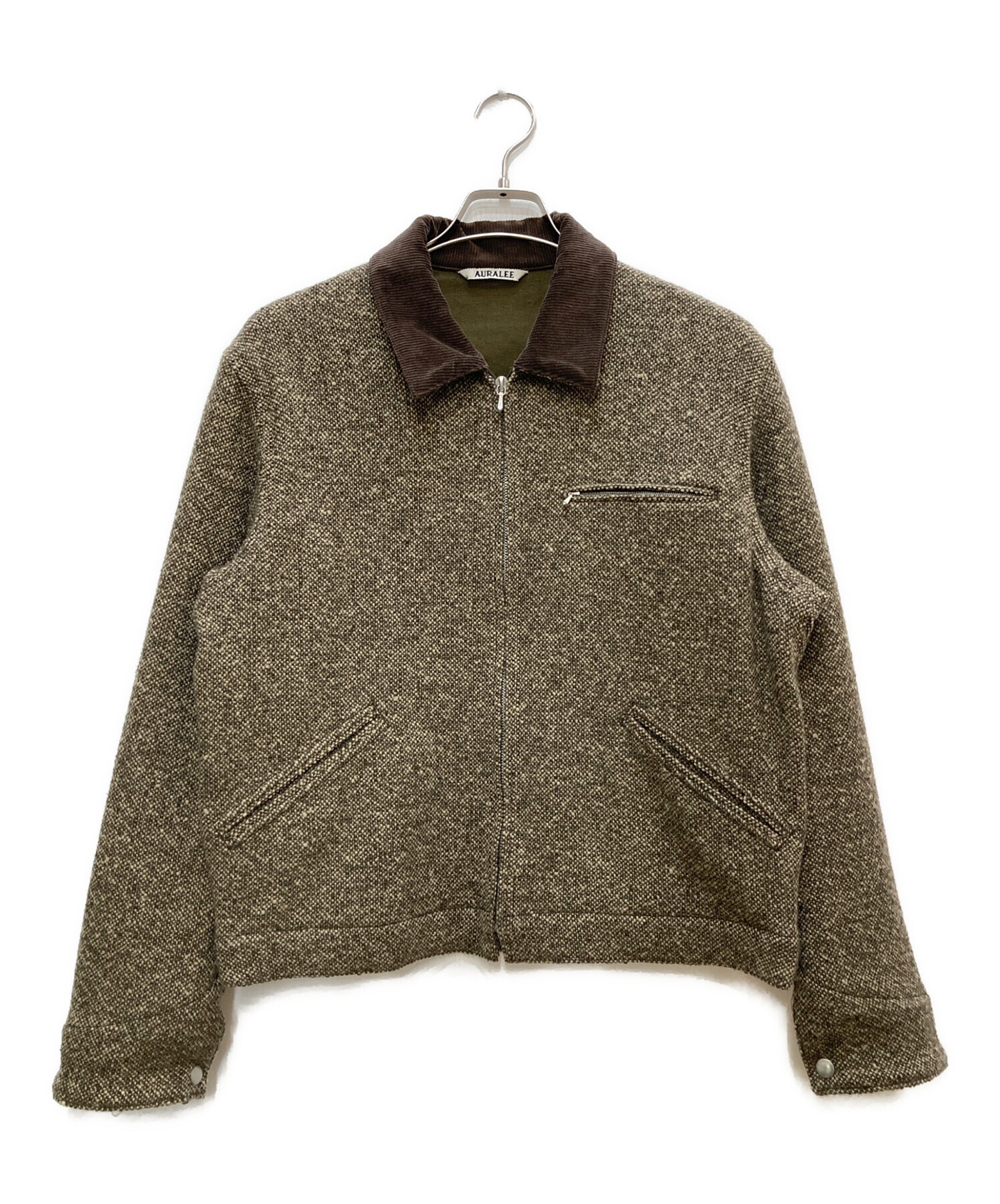 中古・古着通販】AURALEE (オーラリー) HOMESPUN TWEED ZIP BLOUSON