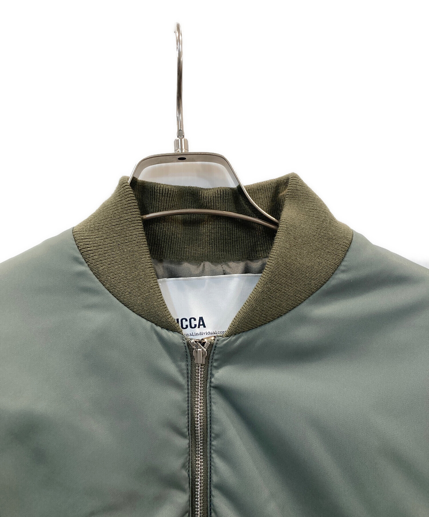 中古・古着通販】ticca (ティッカ) ショートMA-1ジャケット グリーン