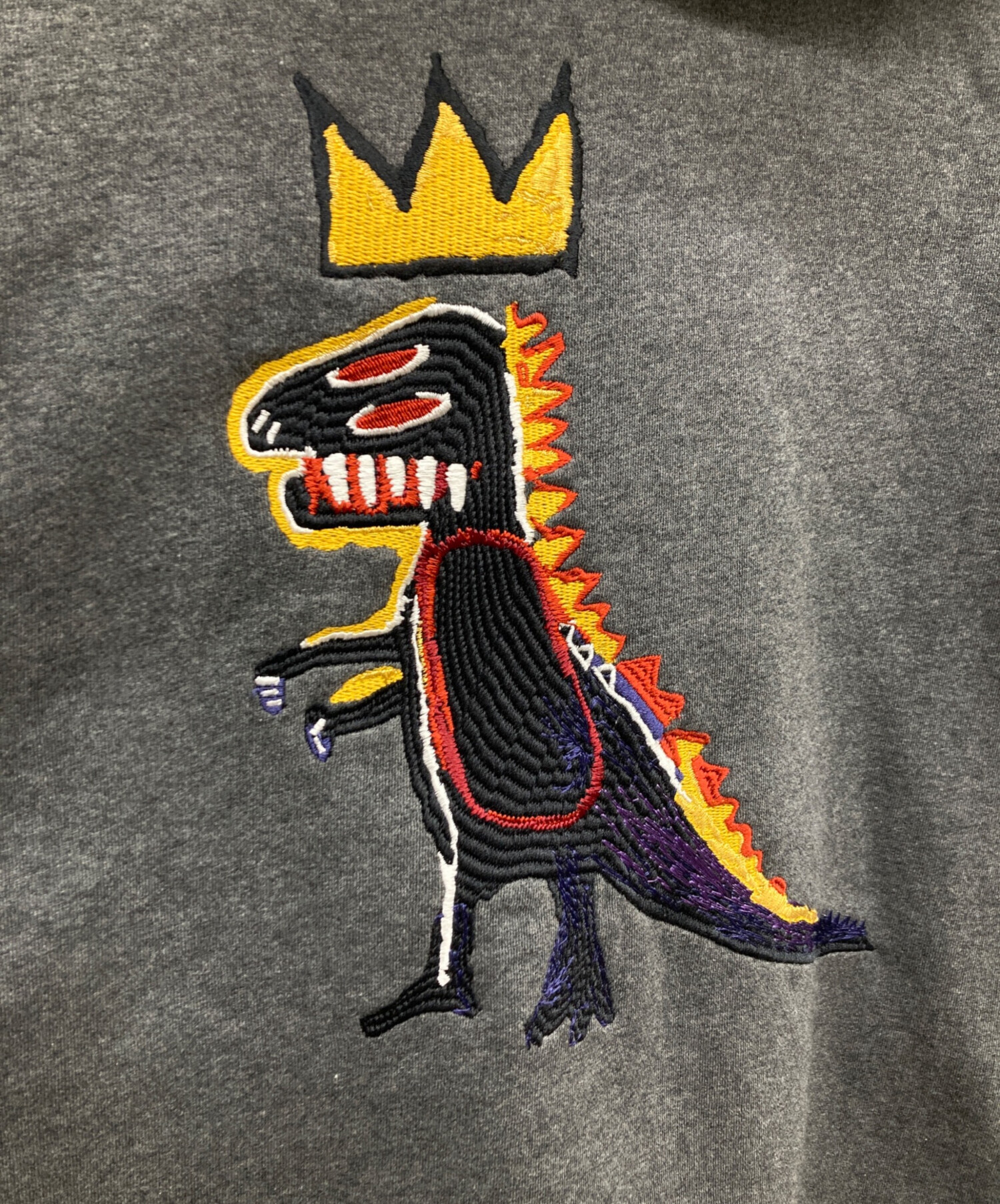 未使用に近い バスキア コーチ ブルゾン 恐竜 ワッペン 刺繍 メンズ M 黒 中古・古着通販】COACH (コーチ) Jean-Michel Basquiat (ジャン