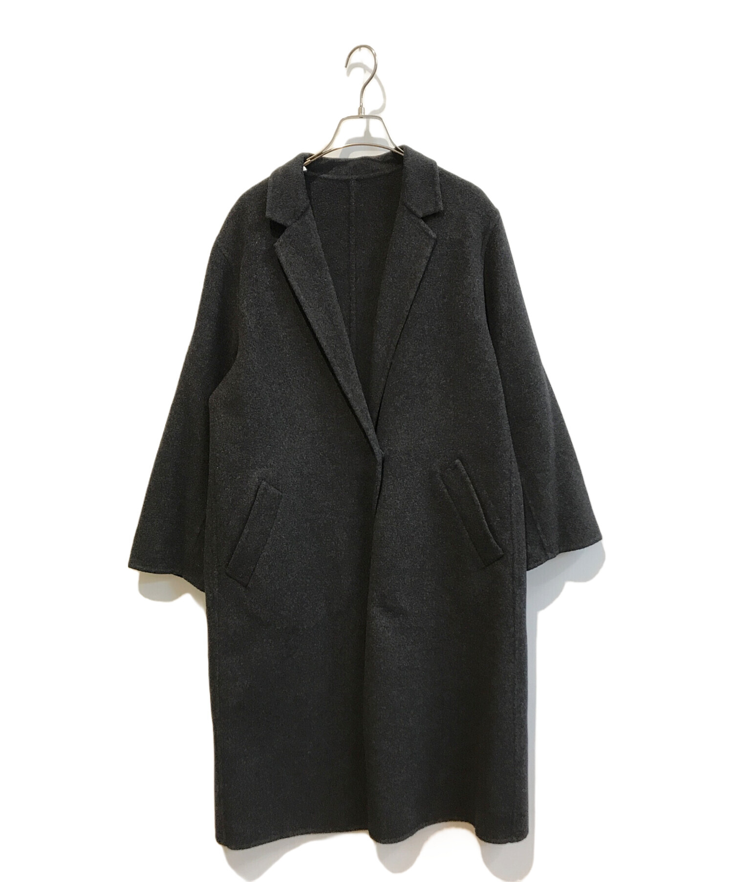 UNTITLED リバー素材 オーバーチェスターコート サンドベージュ ✨美品 