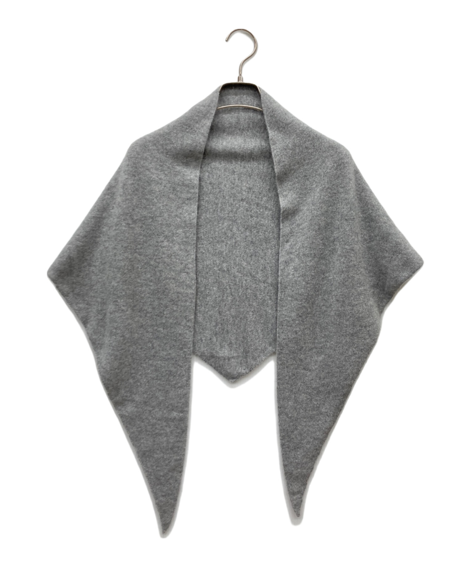 新品未使用アソースメレフリンジトライアングルショール グレージュconte 新品未使用アソースメレフリンジトライアングルショール グレージュ