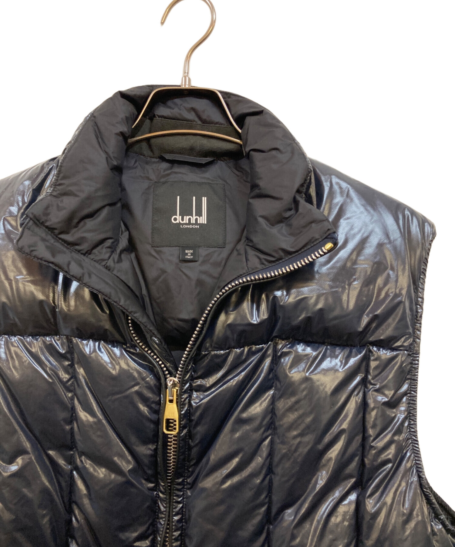ALFRED DUNHILL ダンヒル　ブラック ダウンベスト　M相当 ALFRED DUNHILL ダンヒル ブラック ダウンベスト M相当