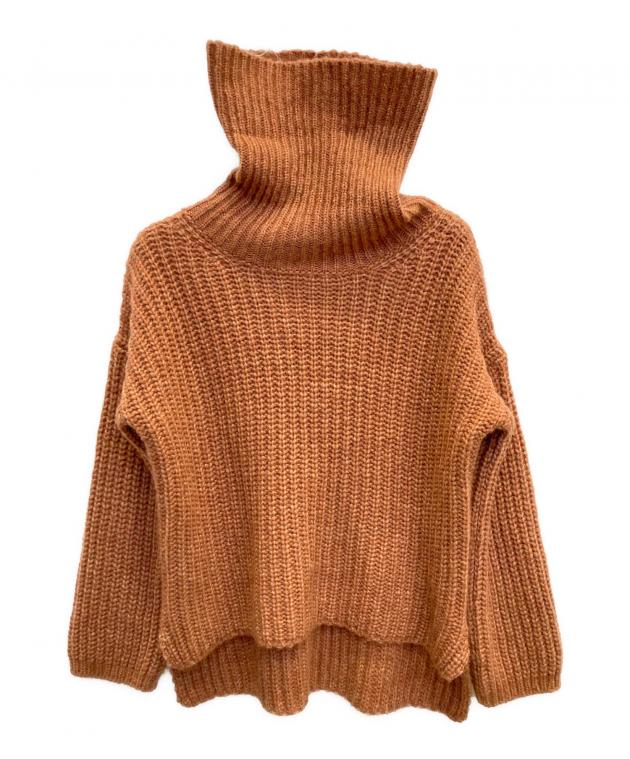 【美品】アニオナ　カシミヤ ハイネック リブ ニット　タートルネック　イタリア製 Agnona - 【美品】アニオナ カシミヤ ハイネック リブ ニット
