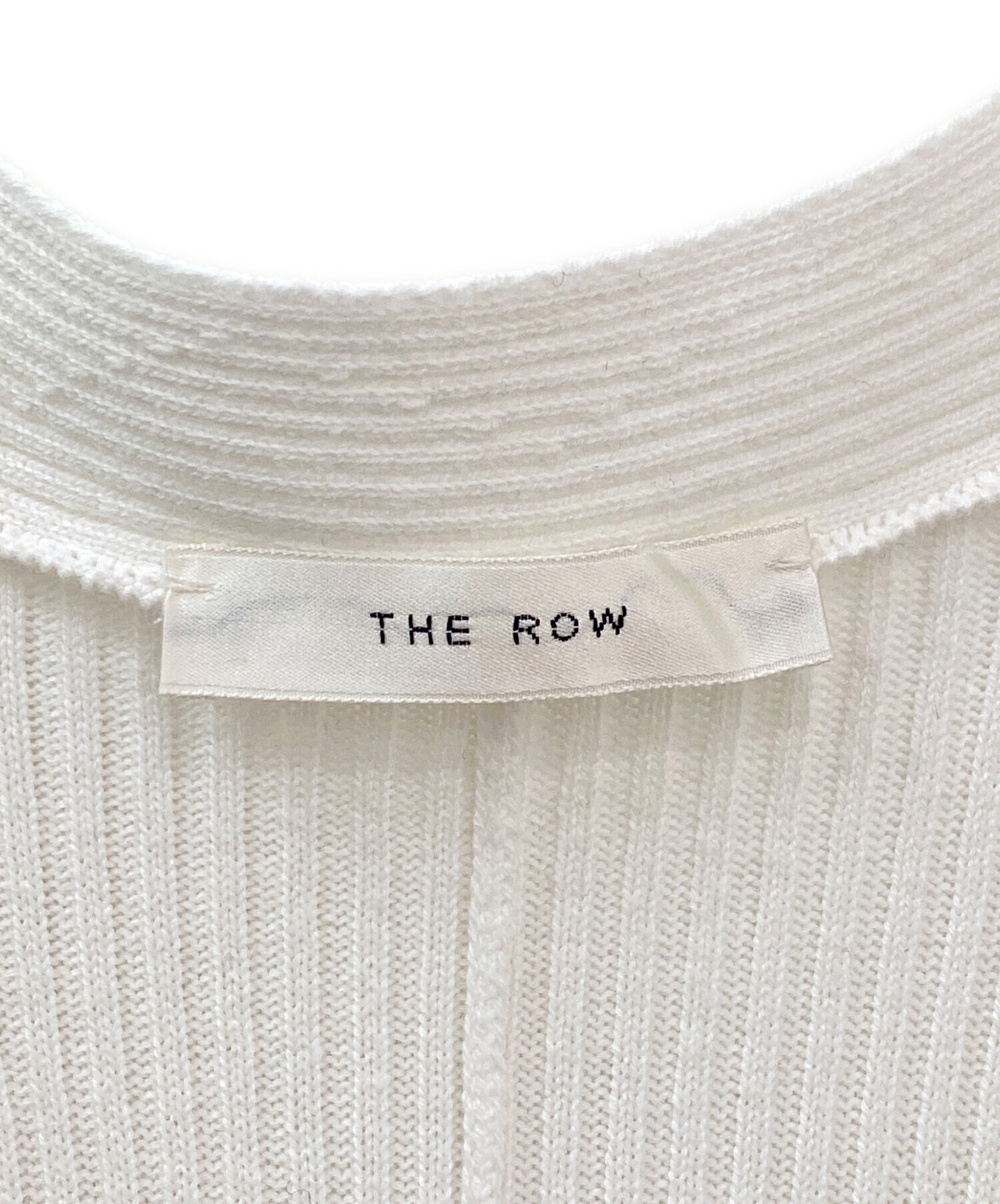 中古・古着通販】THE ROW (ザ ロウ) ニットワンピース ホワイト サイズ