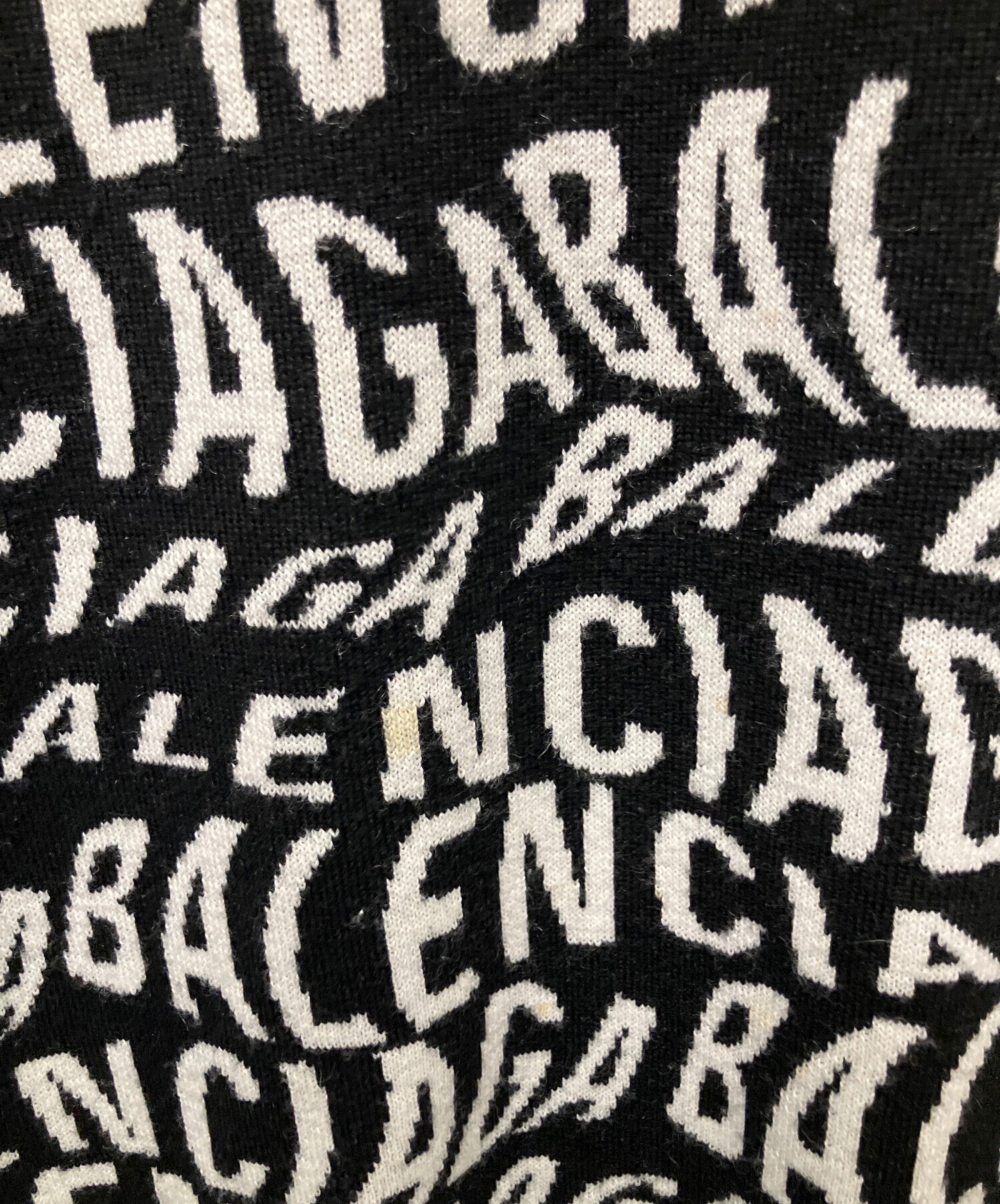 中古・古着通販】BALENCIAGA (バレンシアガ) ロゴ総柄ニットセーター