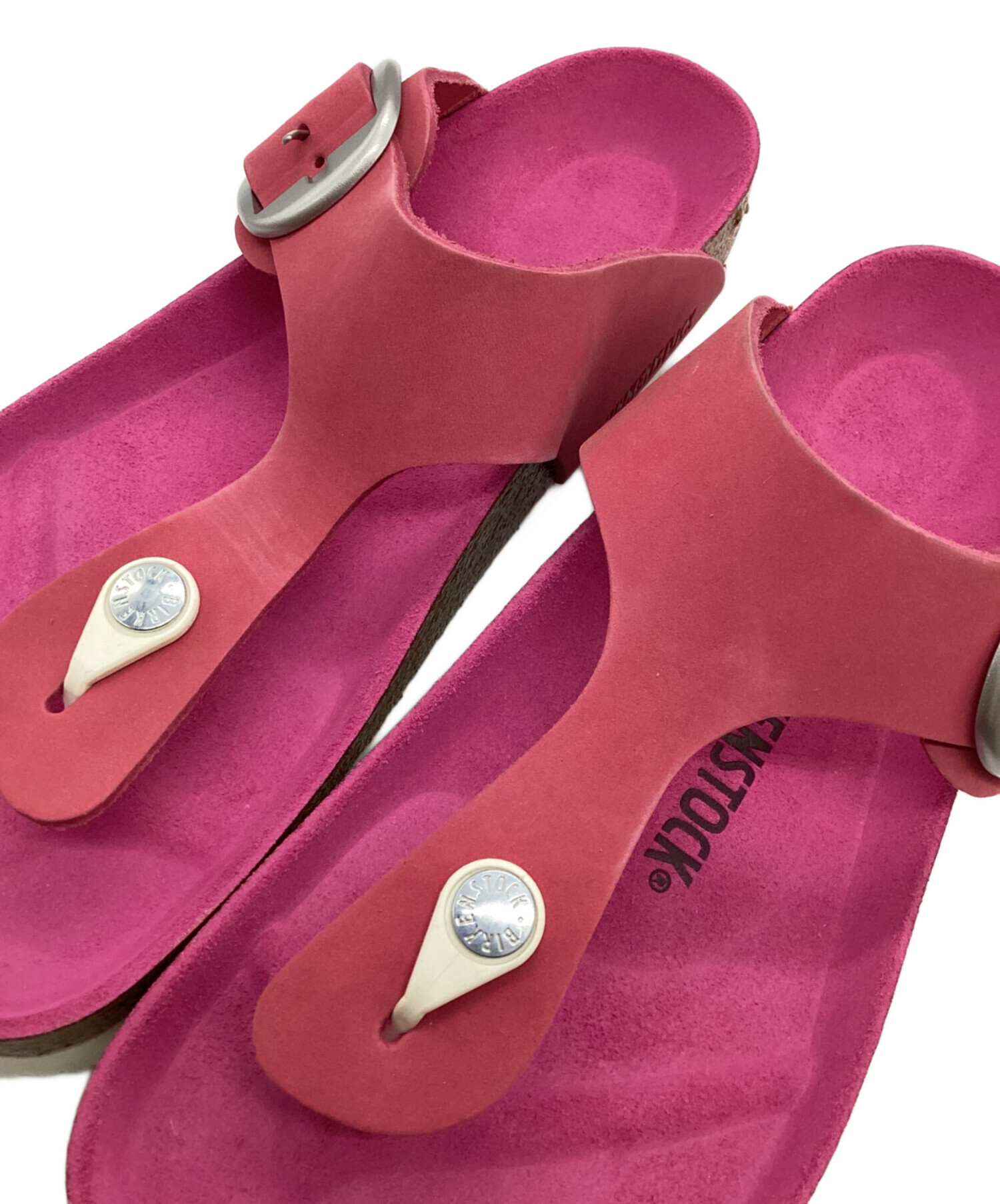 BIRKENSTOCK サンダル 37 ビルケンシュトック　美品　ピンク　赤 中古・古着通販】BIRKENSTOCK (ビルケンシュトック) Gizeh Big Buckle