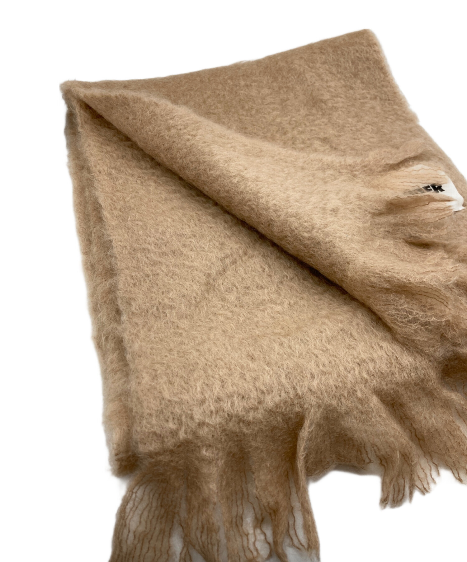 JIL SANDER マフラー ベージュ ユニセックス 美品 中古・古着通販】JIL SANDER (ジルサンダー) ウールフリンジマフラー