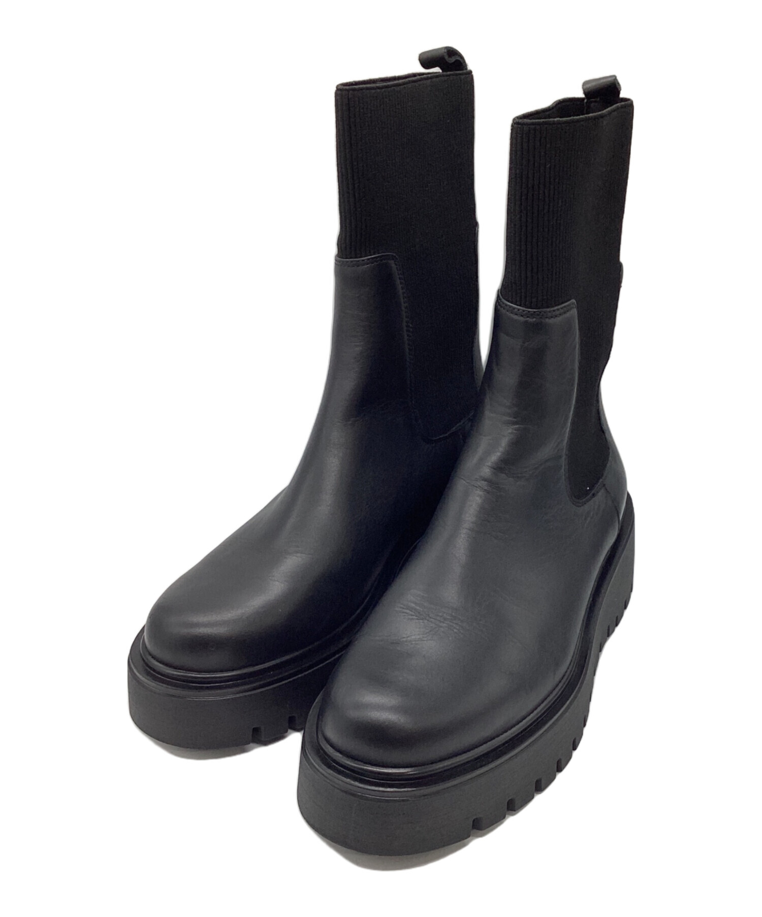 【未使用級】CORSO ROMA 9 サイドゴアブーツ 厚底 ブラック 39 中古・古着通販】CORSO ROMA 9 (コルソローマノーヴェ) サイドゴア