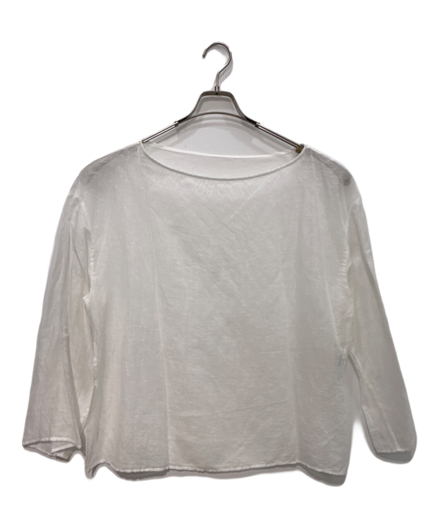 中古・古着通販】Plage (プラージュ) Mesh Sheer ブラウス ホワイト