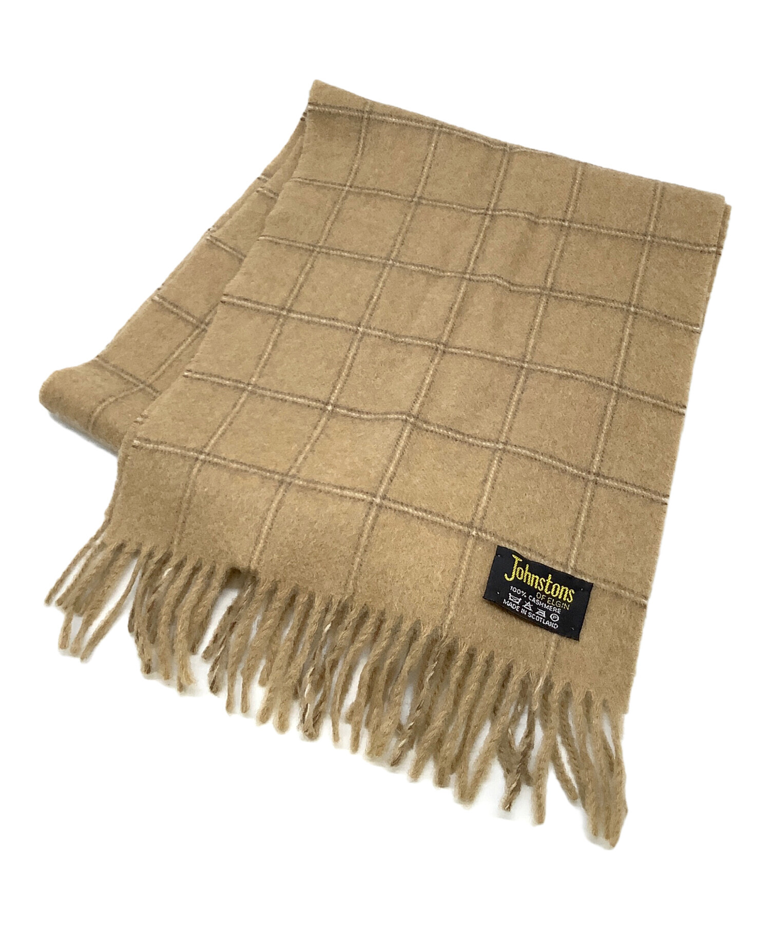Johnstons of Elgin カシミヤ ストール ベージュ JOHNSTONS OF ELGIN カシミヤストール ベージュ 【公式通販】