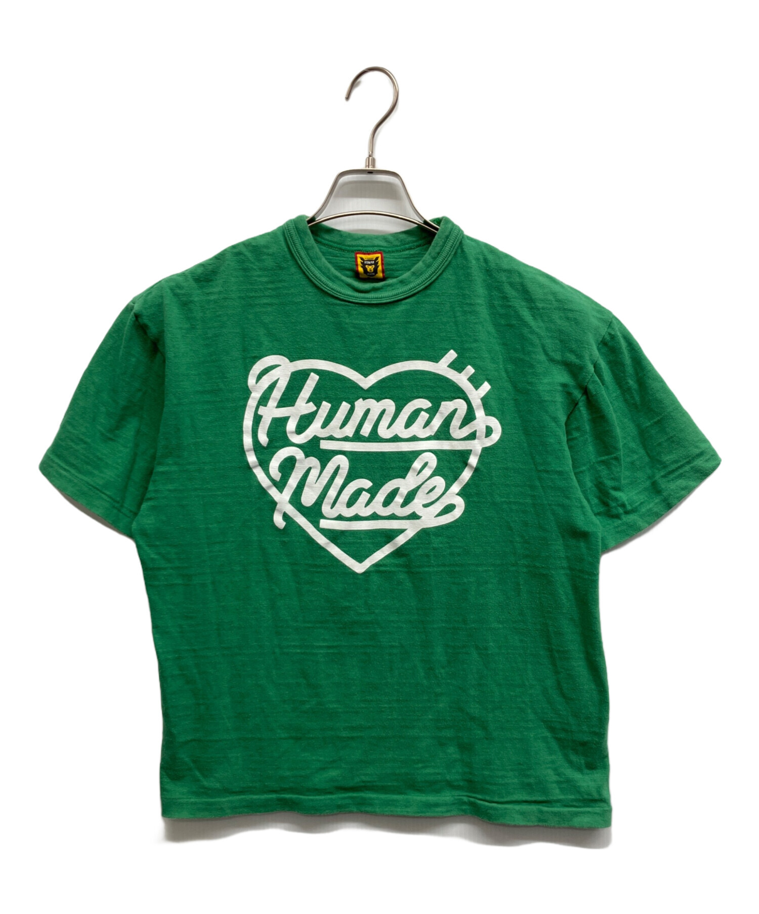 HUMAN MADE ハートロゴ Tシャツ ライトグリーン 中古・古着通販】HUMAN MADE (ヒューマンメイド) ハートロゴプリントT