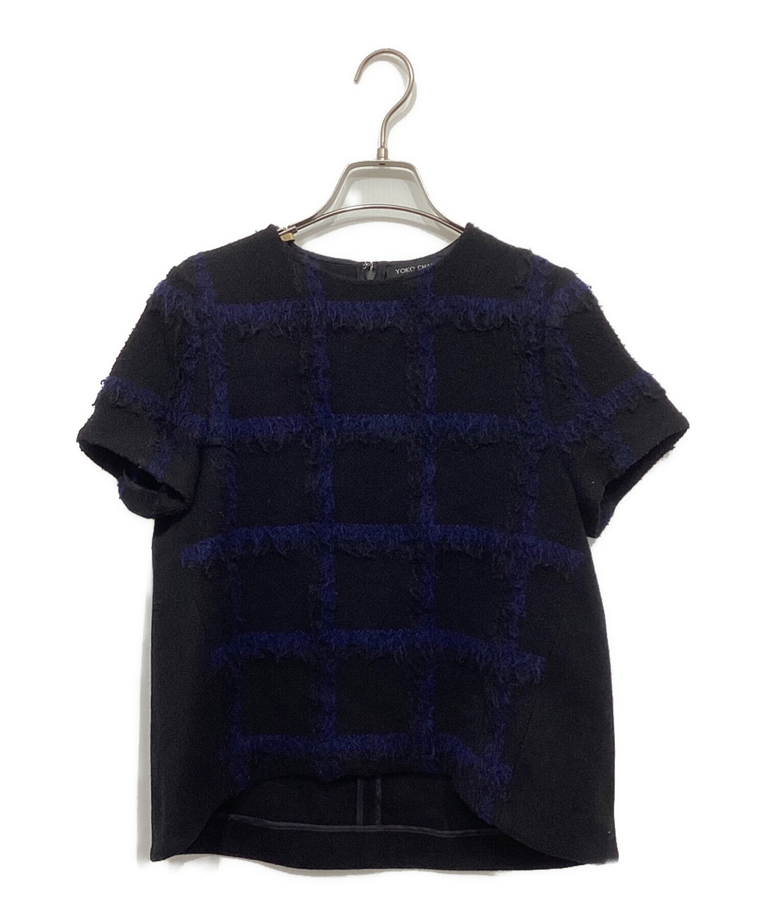 YOKO CHAN ヨーコチャン ブラック 半袖シャツ 中古・古着通販】YOKO CHAN (ヨーコチャン) ウールモヘア半袖ブラウス