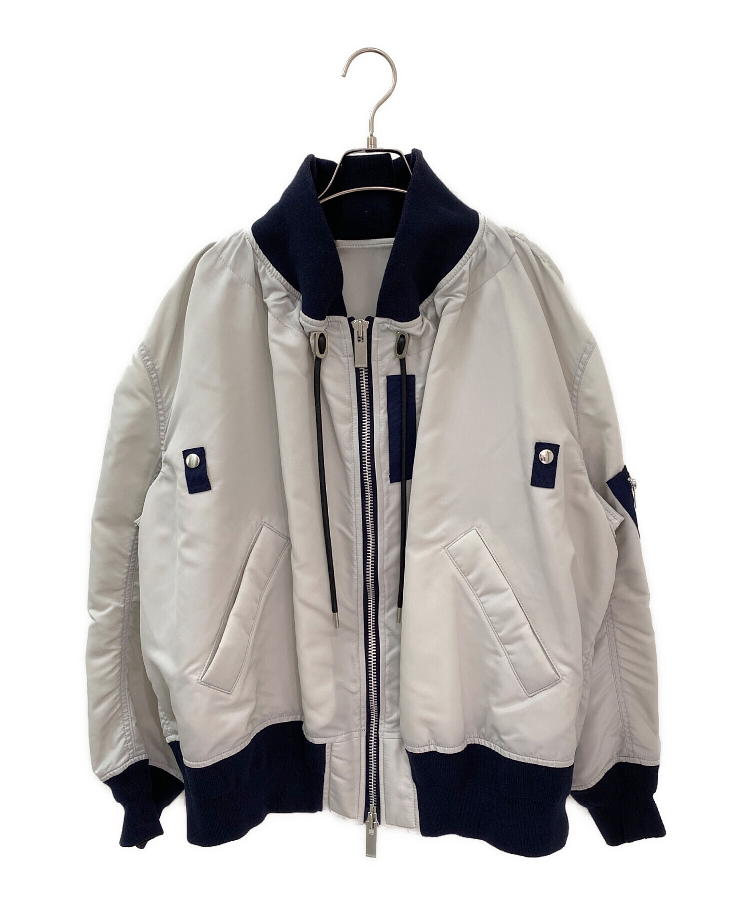 Sacai ネイビー MA-1ジャケット サイズ2 Sacai ネイビー MA-1ジャケット サイズ2 【公式通販】