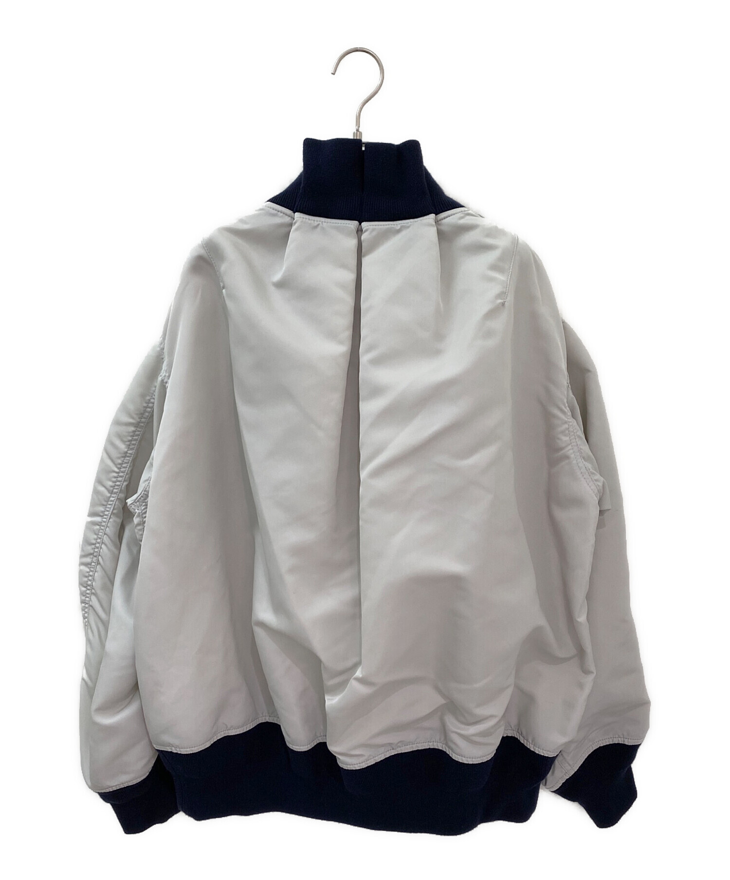 中古・古着通販】sacai (サカイ) MA-1×Melton Jacket ネイビー×グレー 