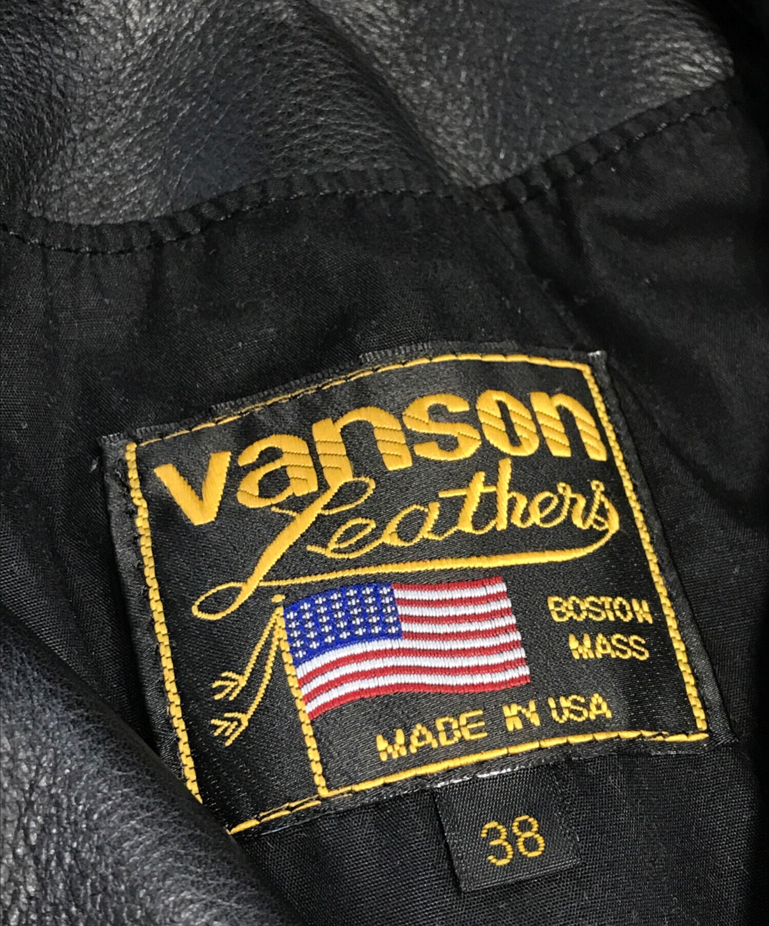 中古・古着通販】VANSON (バンソン) レザーライダースジャケット