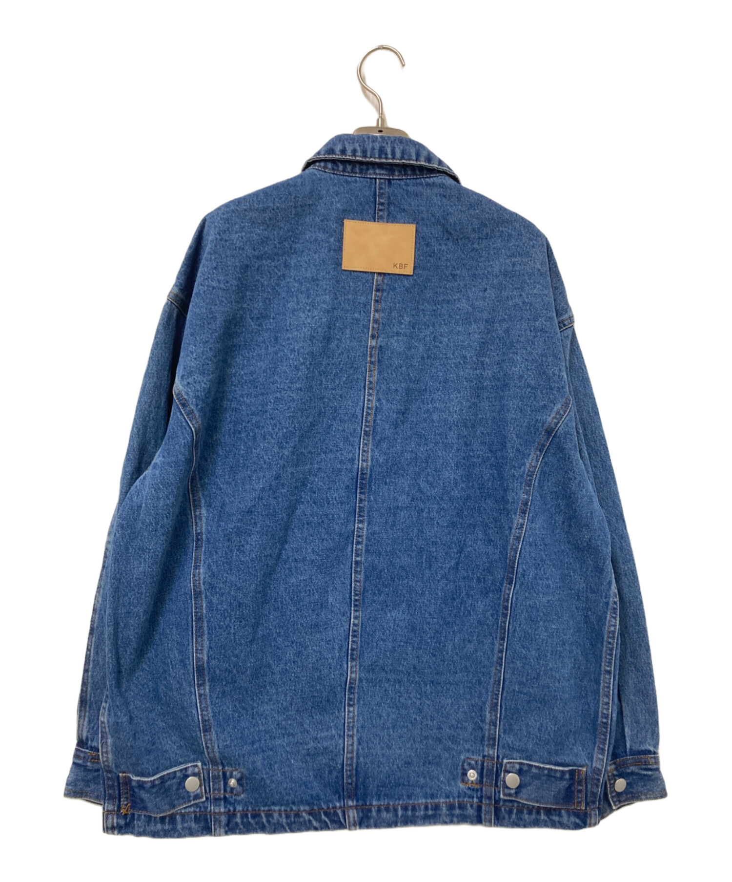 中古・古着通販】KBF (ケービーエフ) カラーデニムブルゾン ブルー