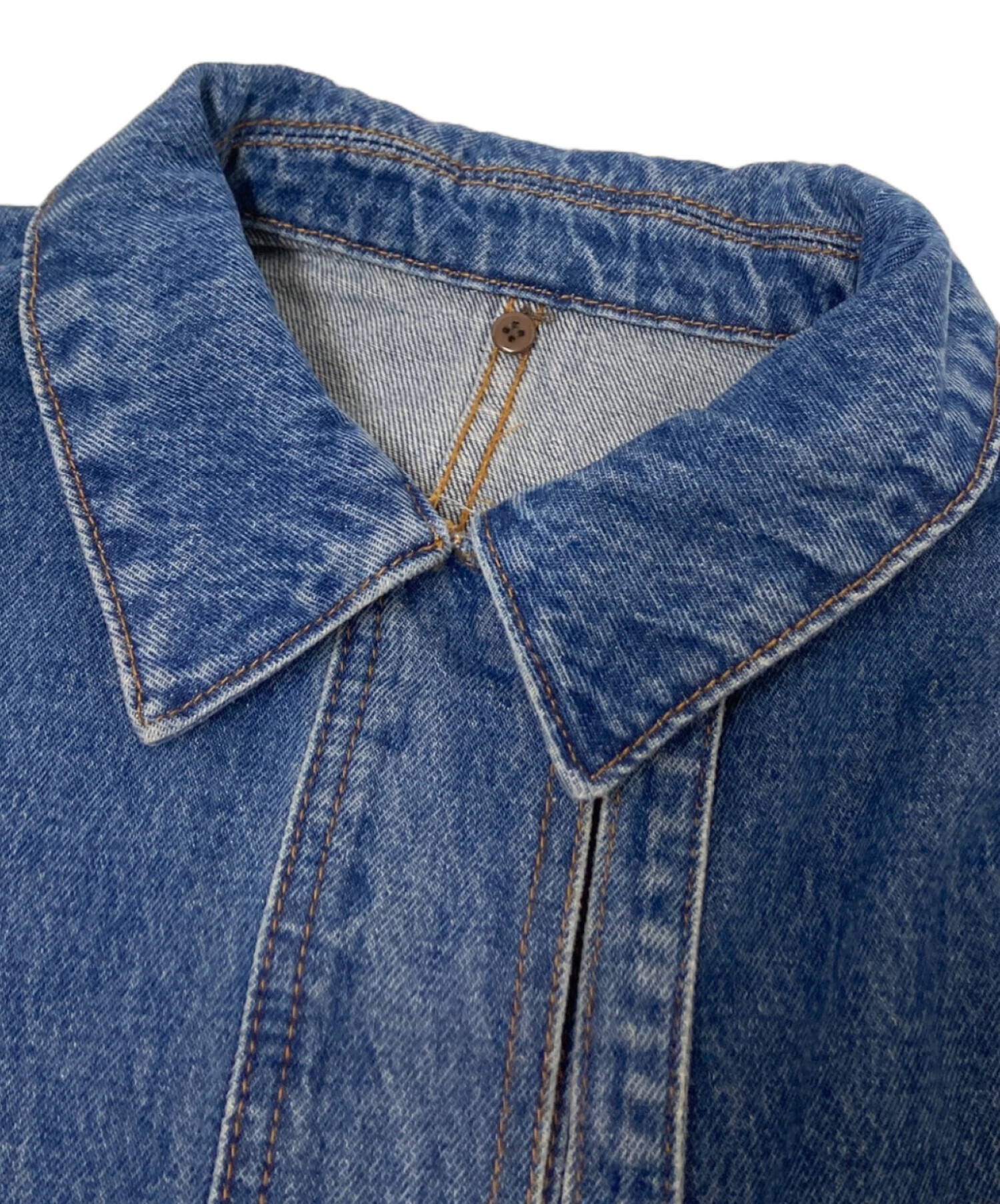 中古・古着通販】KBF (ケービーエフ) カラーデニムブルゾン ブルー