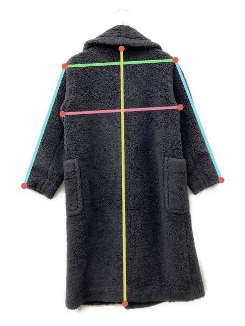 アナイ カーリーボアロングコート ANAYI アナイ カーリーボアロングコート テディベア グレー ANAYI