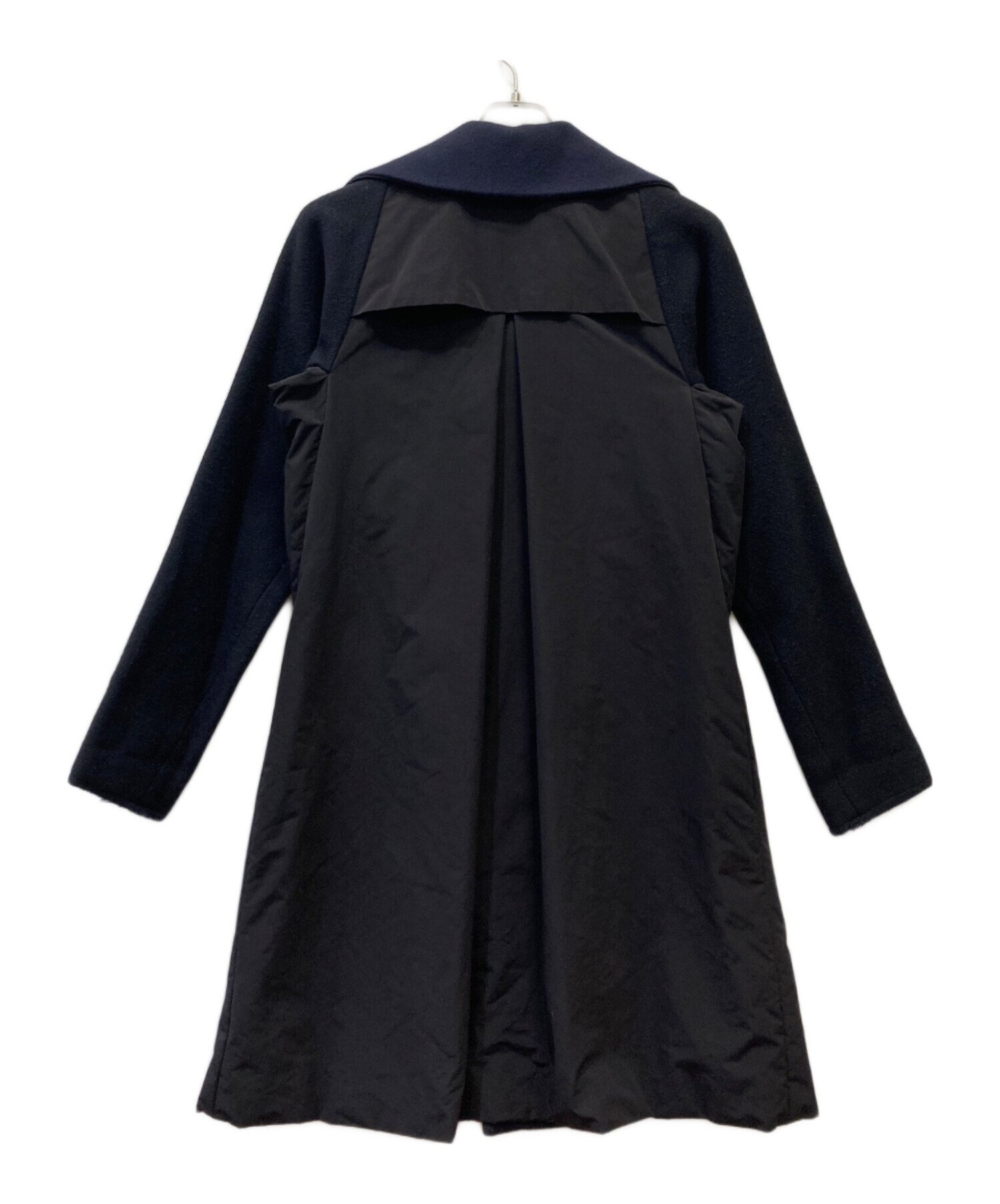 中古・古着通販】Y's (ワイズ) 異素材チェスターコート ブラック