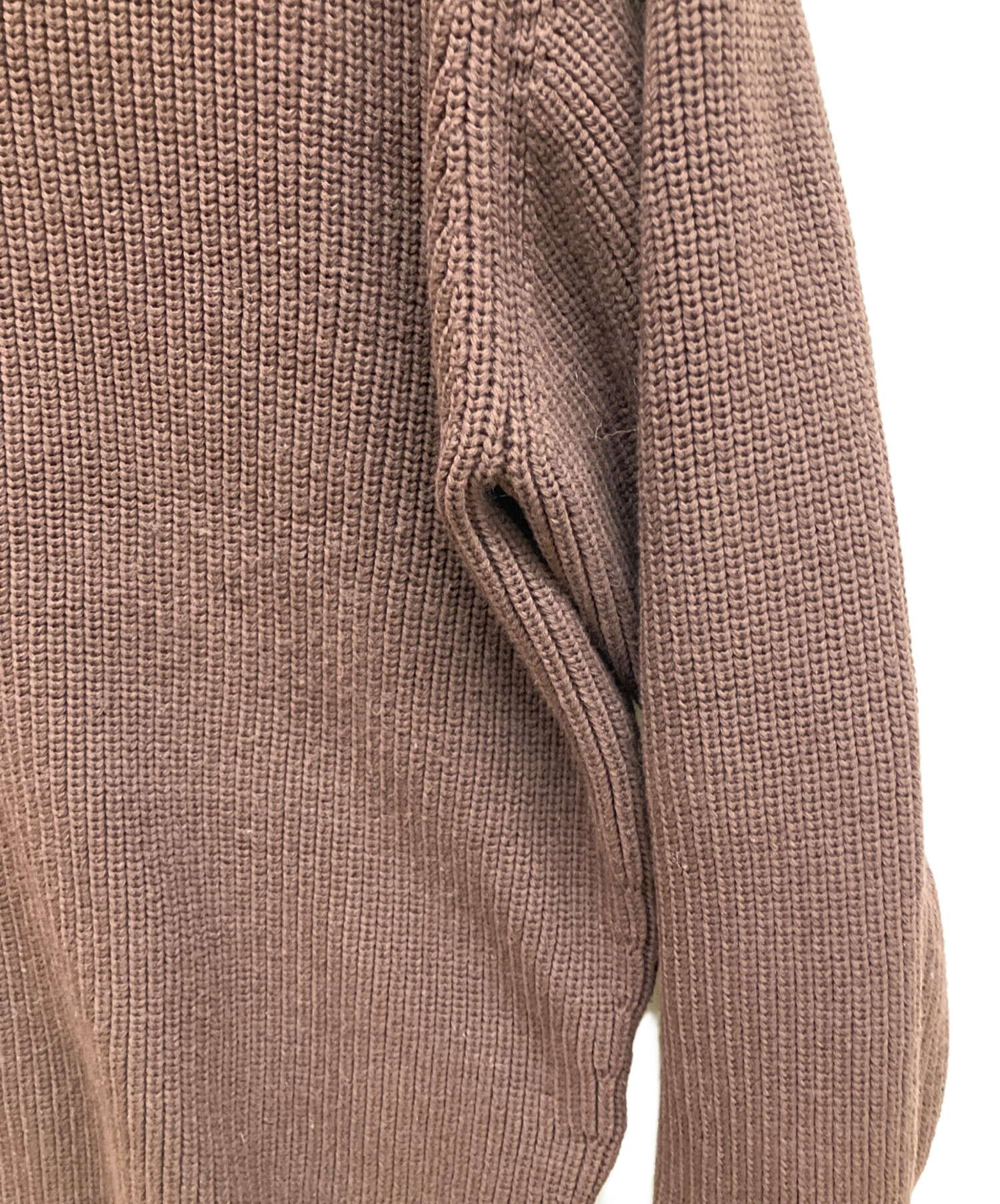 中古・古着通販】NKNIT (エヌニット) スキッパーニット ブラウン