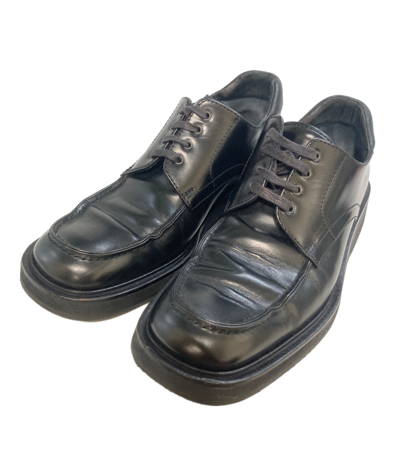 中古・古着通販】GUCCI (グッチ) スクエアトゥシューズ 6043 ブラック