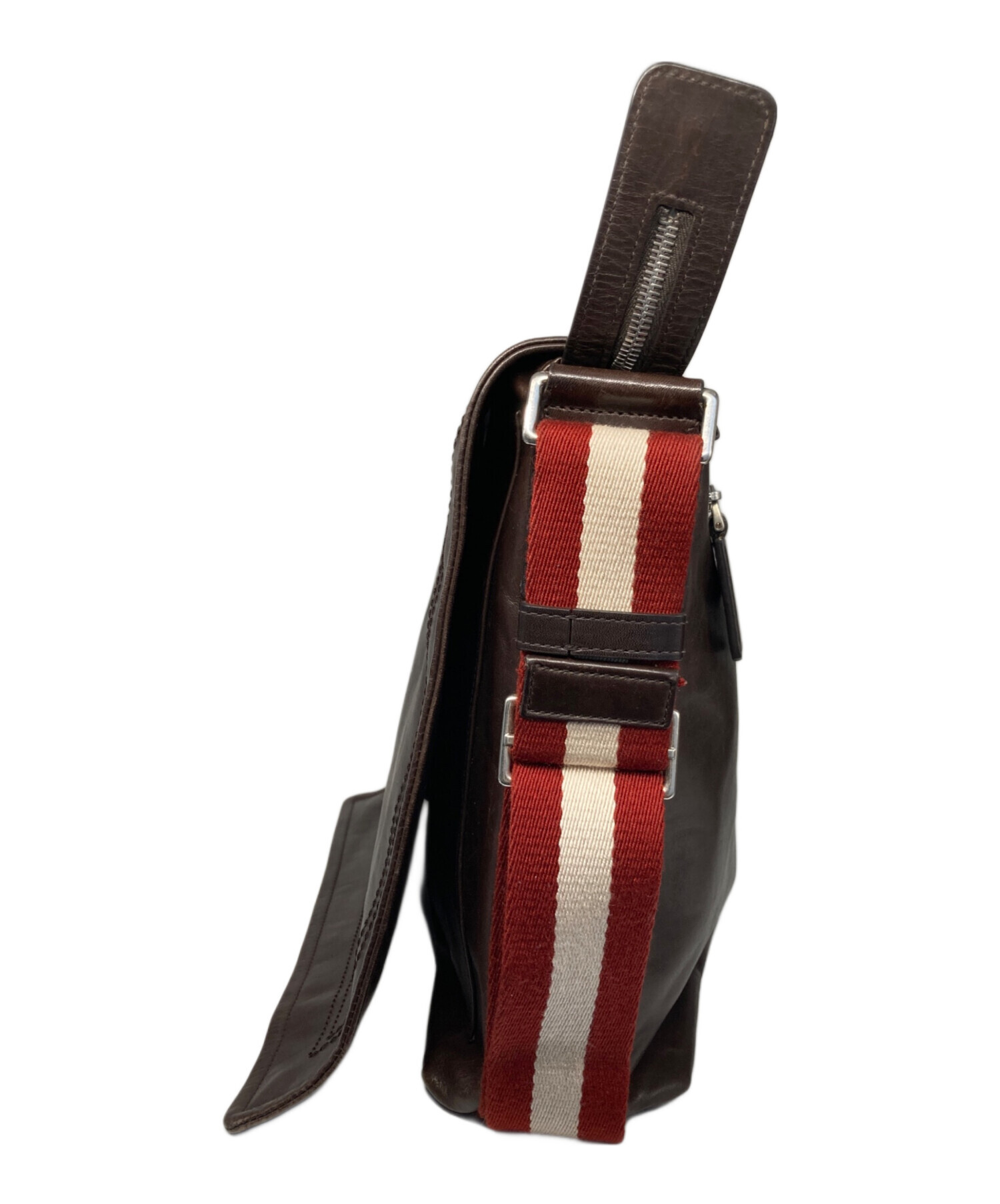 中古・古着通販】BALLY (バリー) メッセンジャーバッグ ブラウン