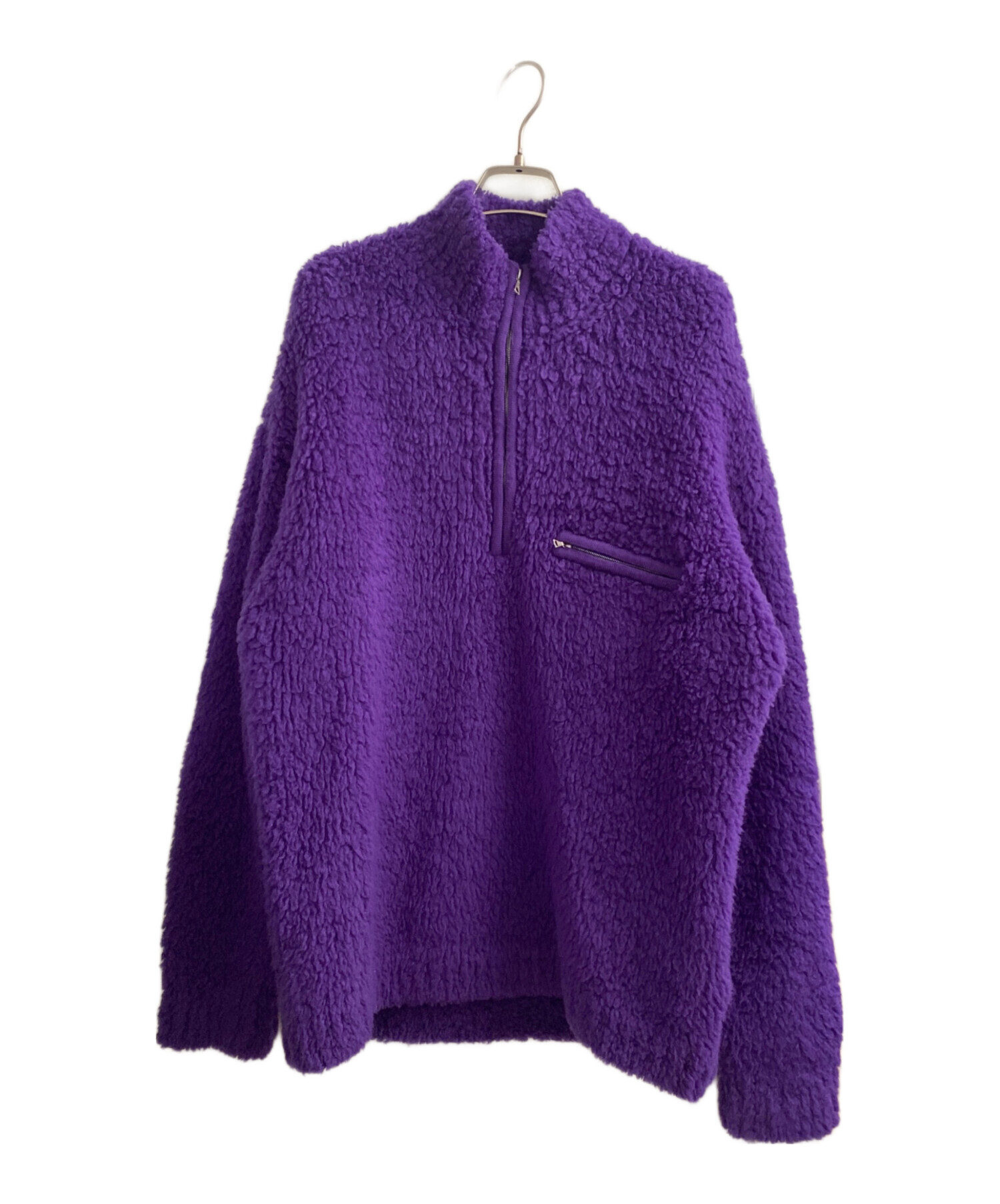 中古・古着通販】AURALEE (オーラリー) MERINO WOOL BOA KNIT HALF ZIP 
