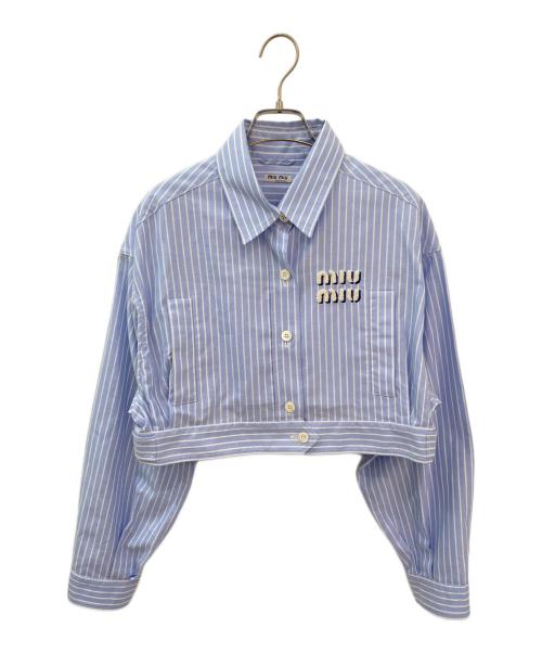 中古・古着通販】MIU MIU (ミュウミュウ) ストライプクロップドシャツ