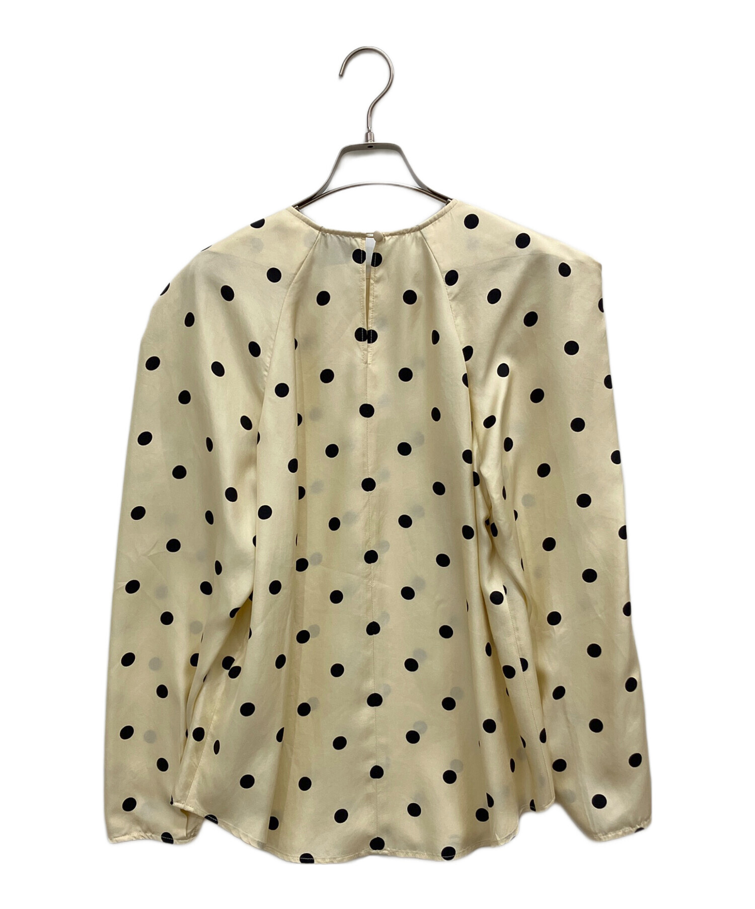 中古・古着通販】Patou (パトゥ) ドットシルクブラウス イエロー