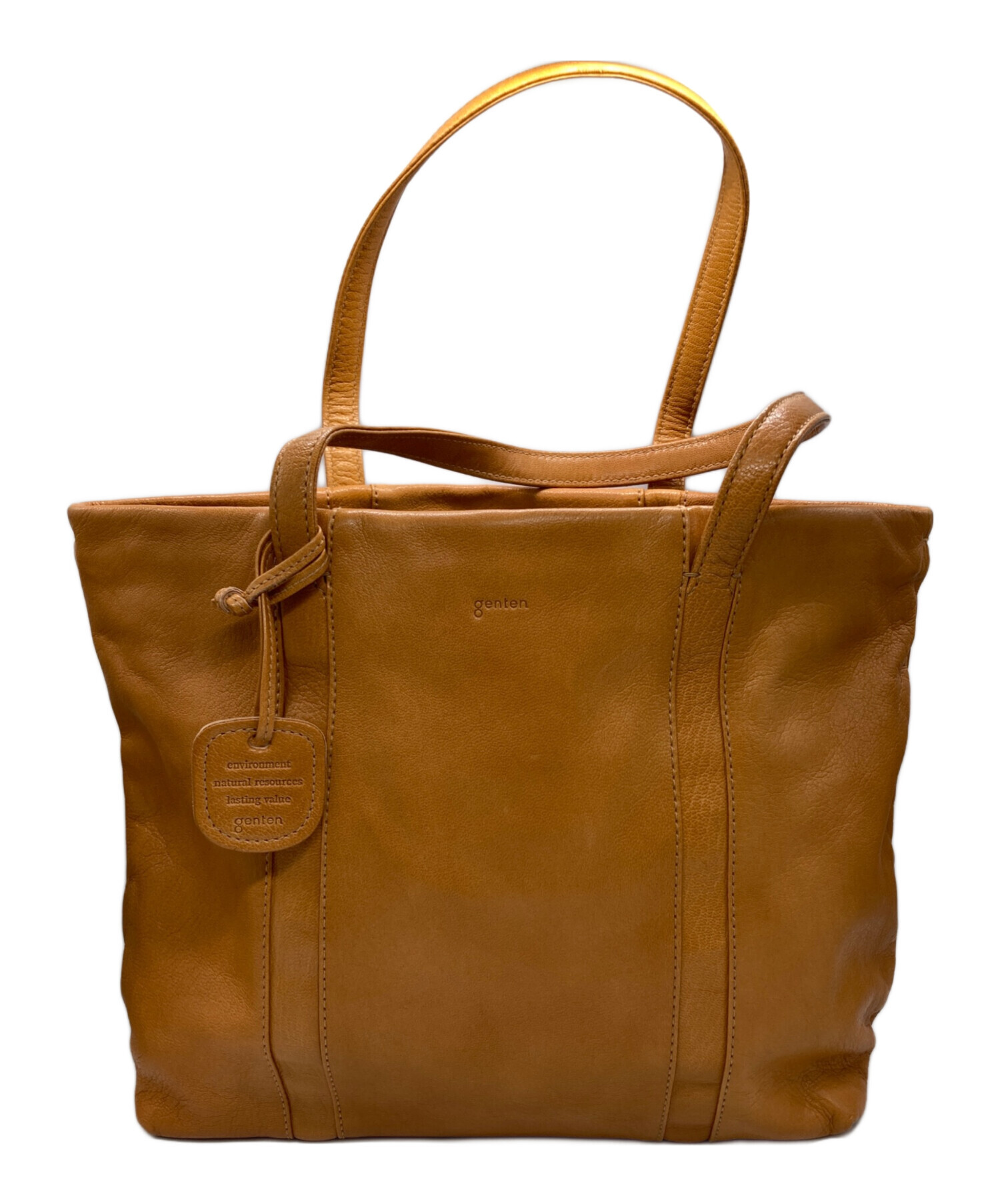 中古・古着通販】genten (ゲンテン) レザートートバッグ ブラウン