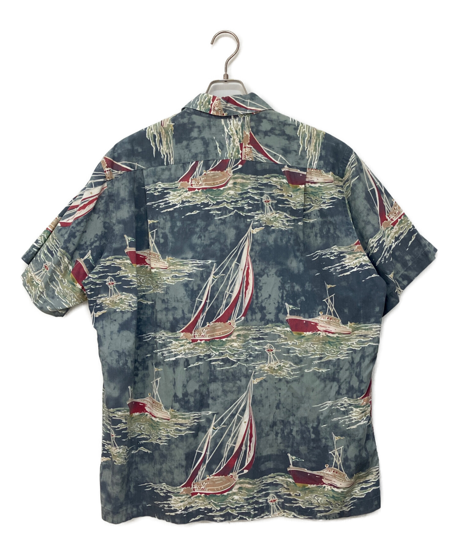 【即日発送】ラルフローレン リネンシャツ　ヨット柄 中古・古着通販】POLO RALPH LAUREN (ポロ・ラルフローレン) ヨット柄