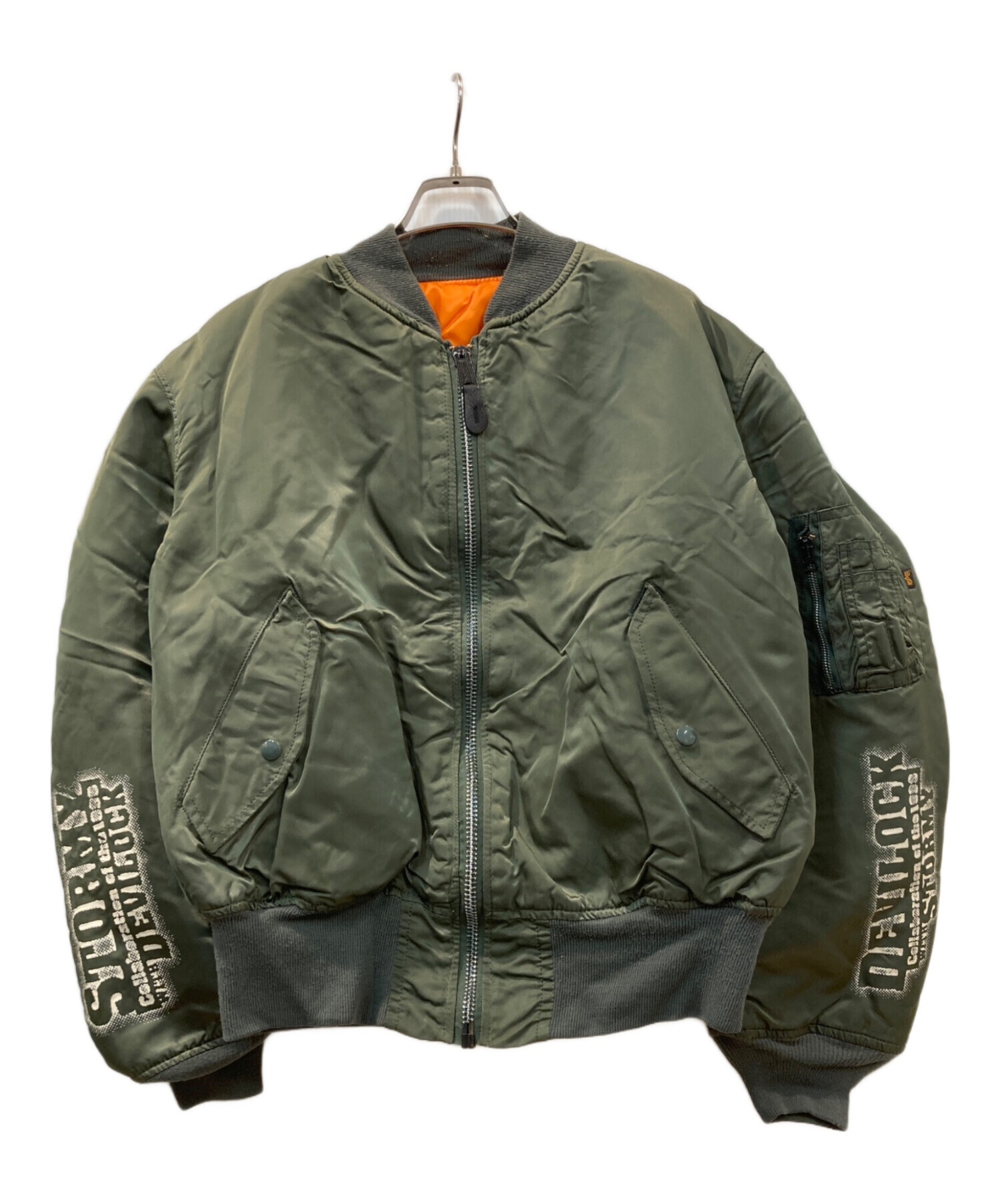 MA-1 アルファ　ALPHA 古着ジャケット MA-1ジャケット 中古・古着通販】ALPHA (アルファ) MA-1ジャケット グリーン サイズ:XL