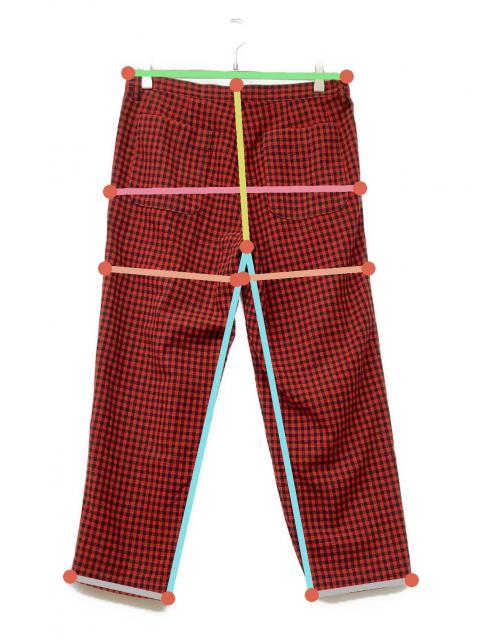 トリココムデギャルソンの 赤 チェック パンツです トリココムデギャルソン 赤 チェック パンツ トリココムデギャルソンの