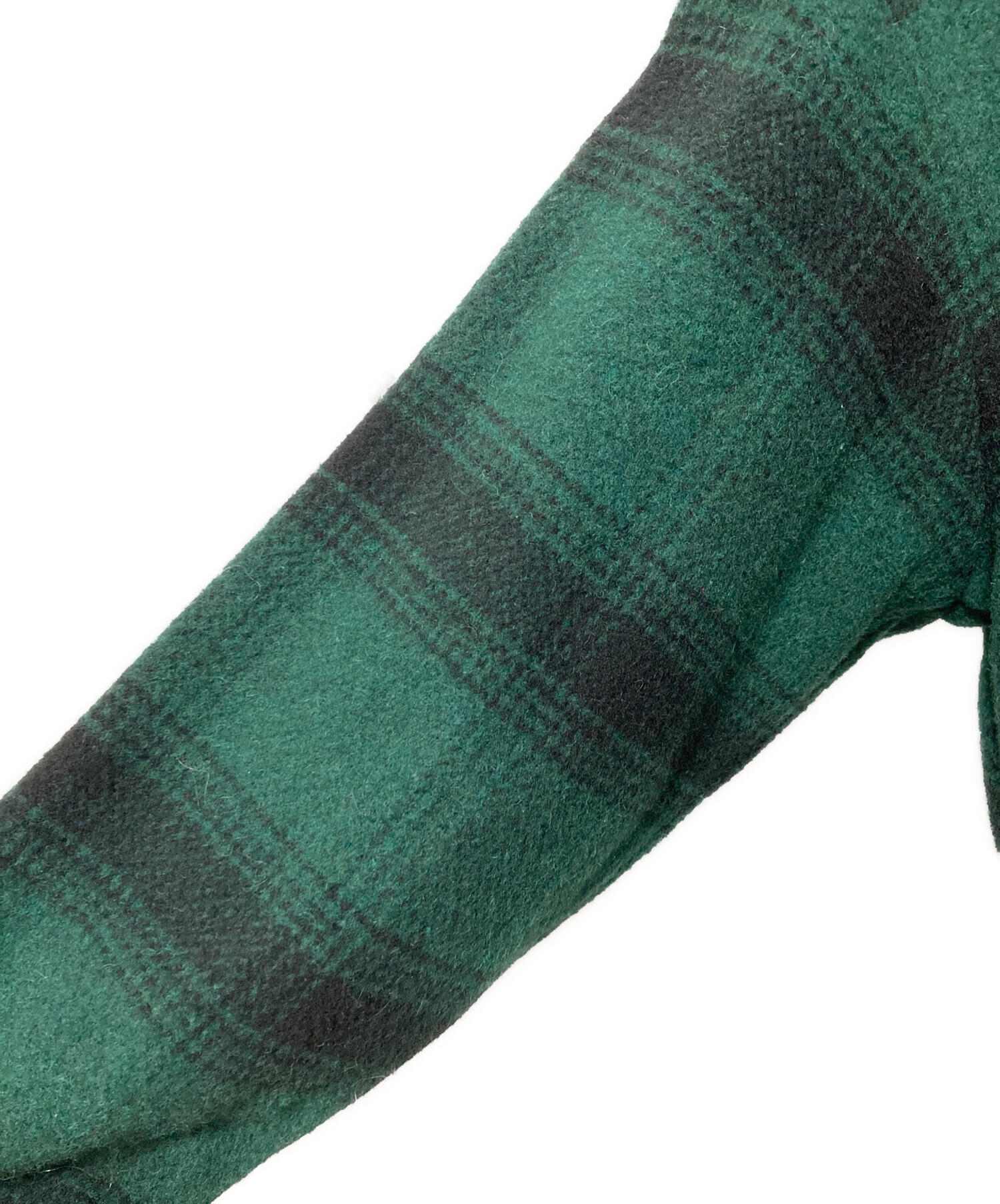 中古・古着通販】GREG LAUREN (グレッグローレン) GREEN PLAID SHAWL