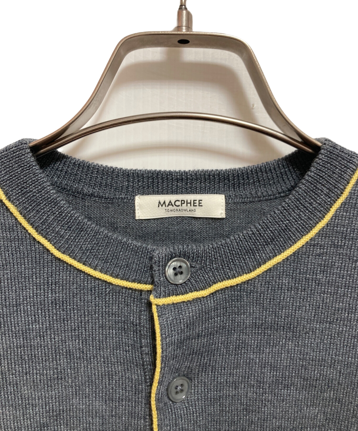 中古・古着通販】MACPHEE (マカフィー) プレーンウール クルーネック