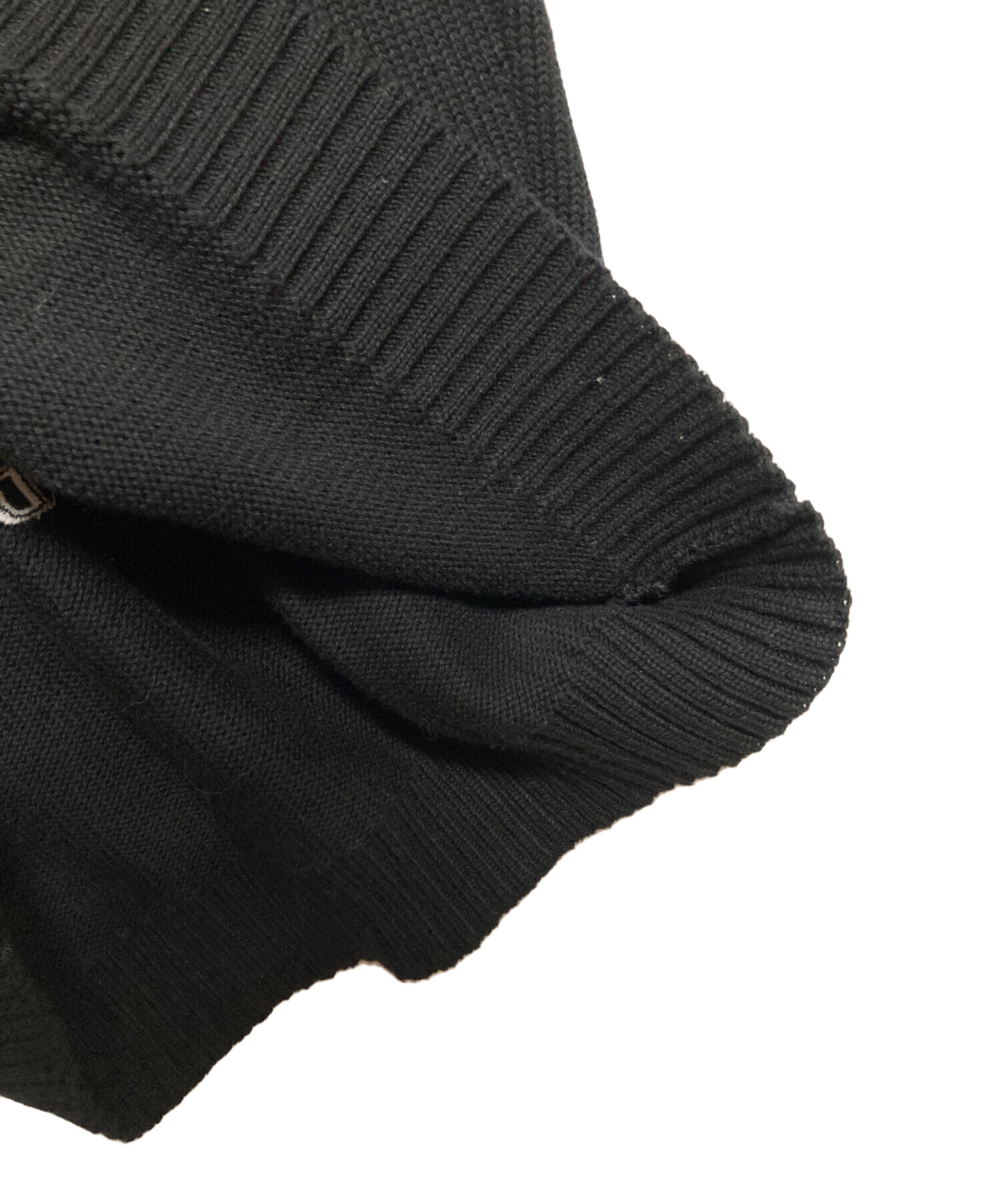 中古・古着通販】DIESEL (ディーゼル) ハーフジップニット ブラック 