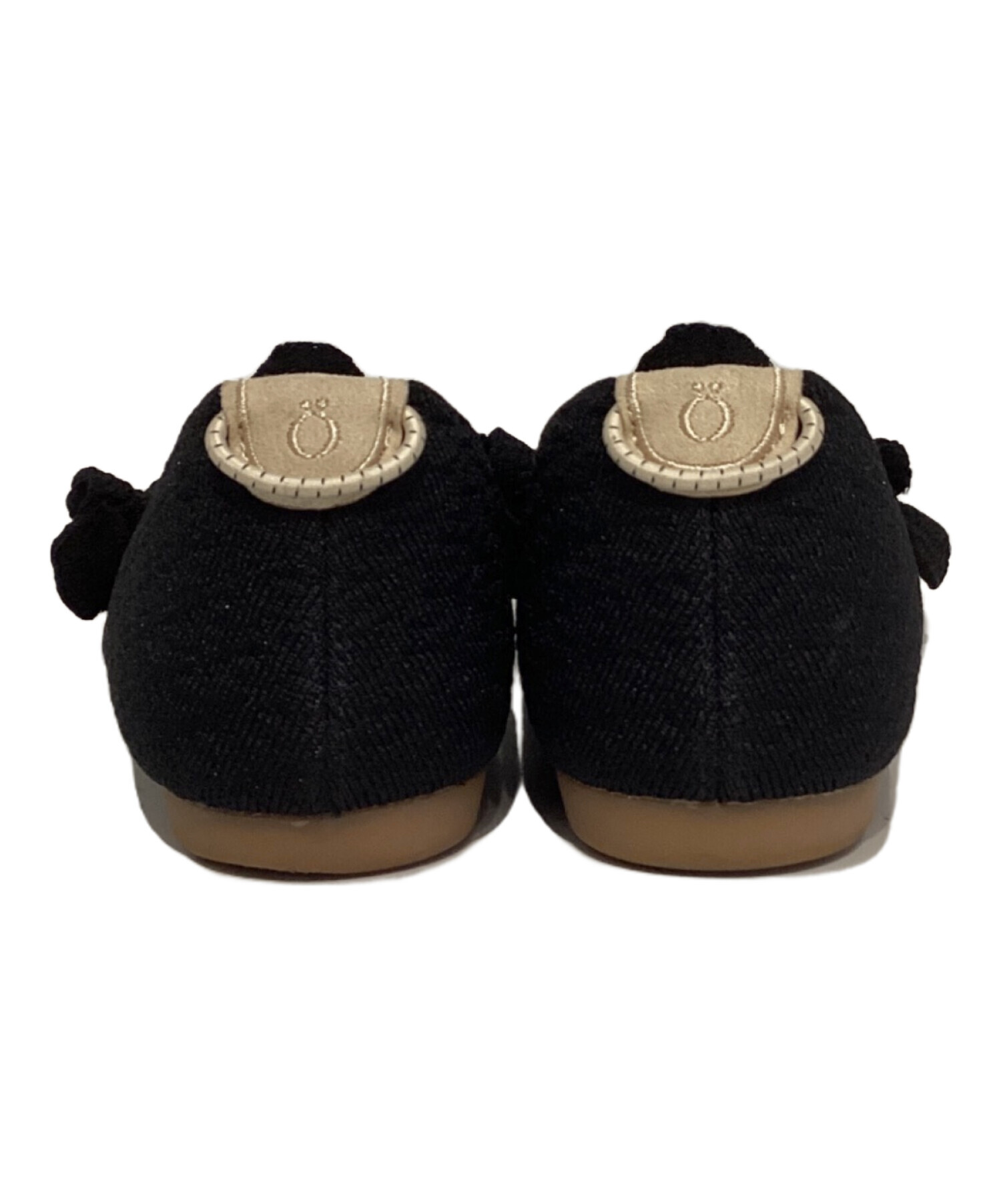 Öffen オッフェン ポインテッド フリル パンプス ブラック 38 pointed