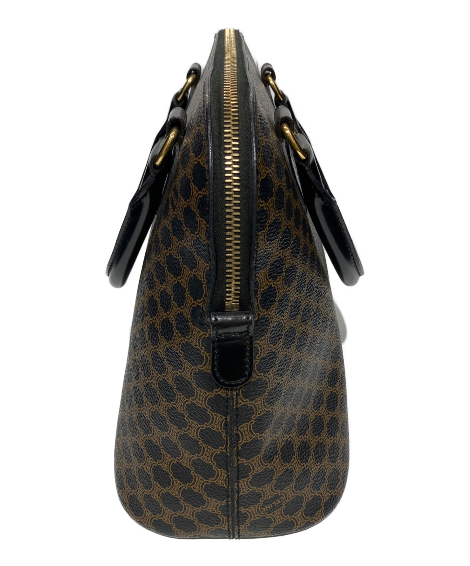 中古・古着通販】CELINE (セリーヌ) マカダム ハンドバッグ ブラック 
