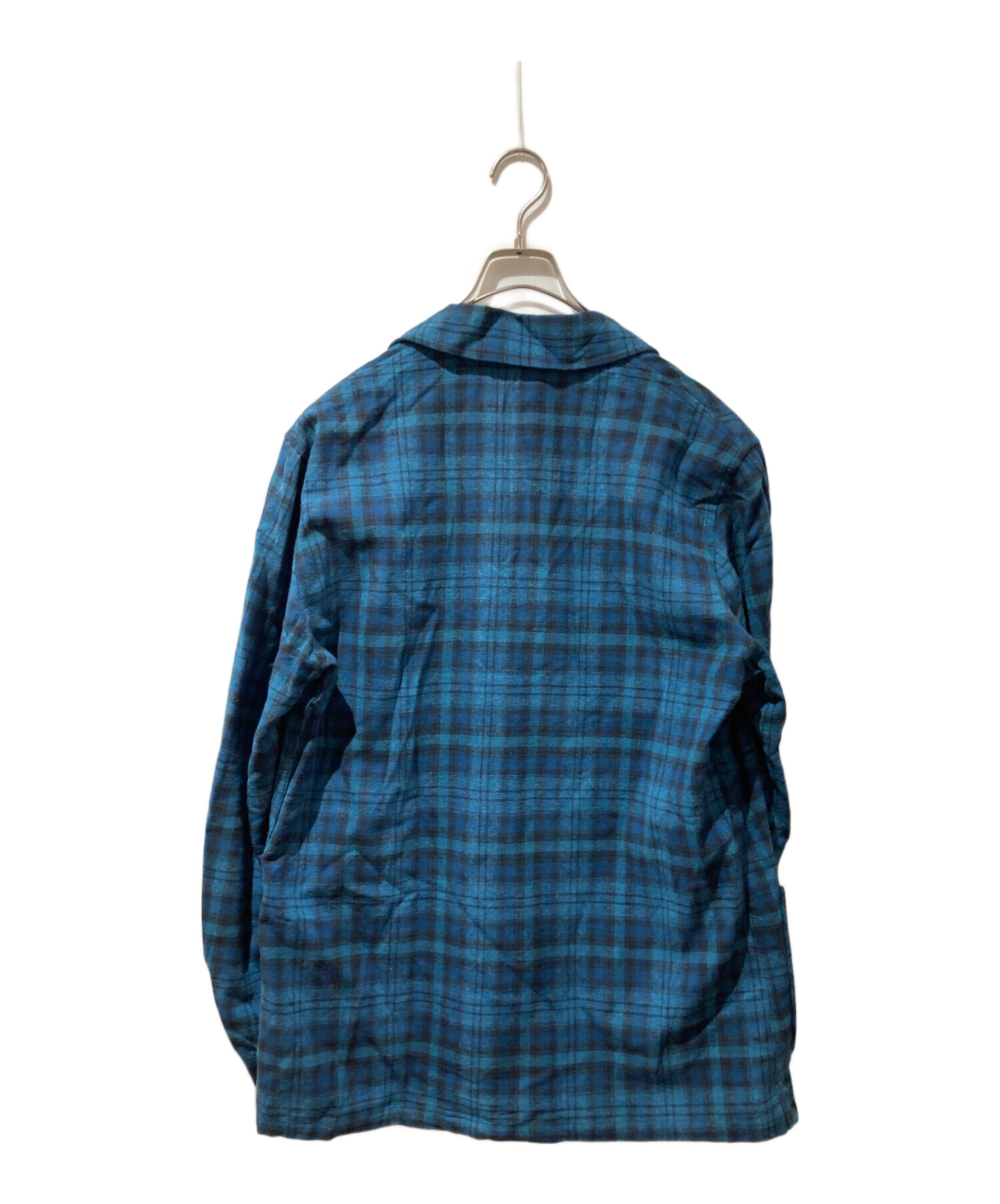 60s Pendleton wool shirt jacket　青×黒 チェック 中古・古着通販】PENDLETON (ペンドルトン) 60's ウールチェック