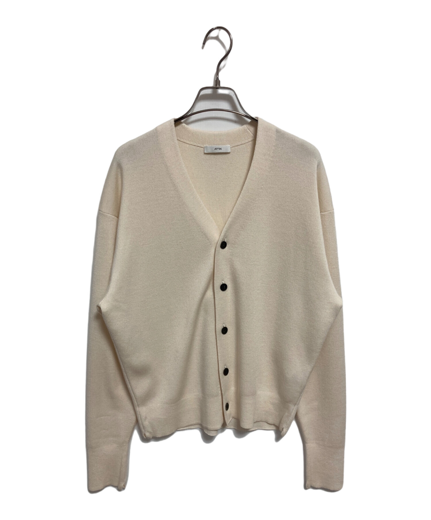 中古・古着通販】ATON (エイトン) カシミヤシルクVネックカーディガン