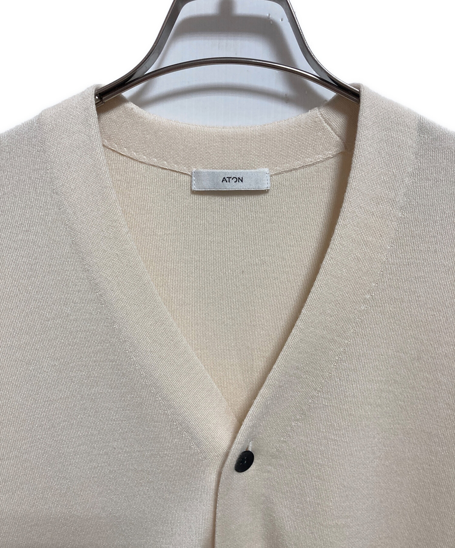 中古・古着通販】ATON (エイトン) カシミヤシルクVネックカーディガン