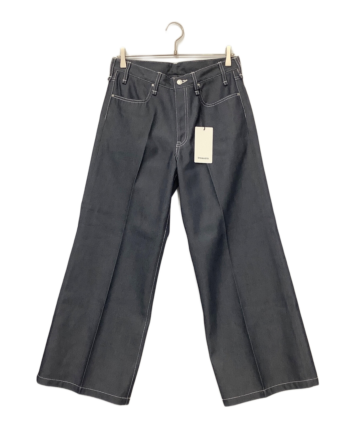 希少 イロコイ Iroquois リメイクデニムパンツ ペンキ ヴィンテージ加工 中古・古着通販】IROQUOIS (イロコイ) RECYCLE PE DENIM BUGGY PT