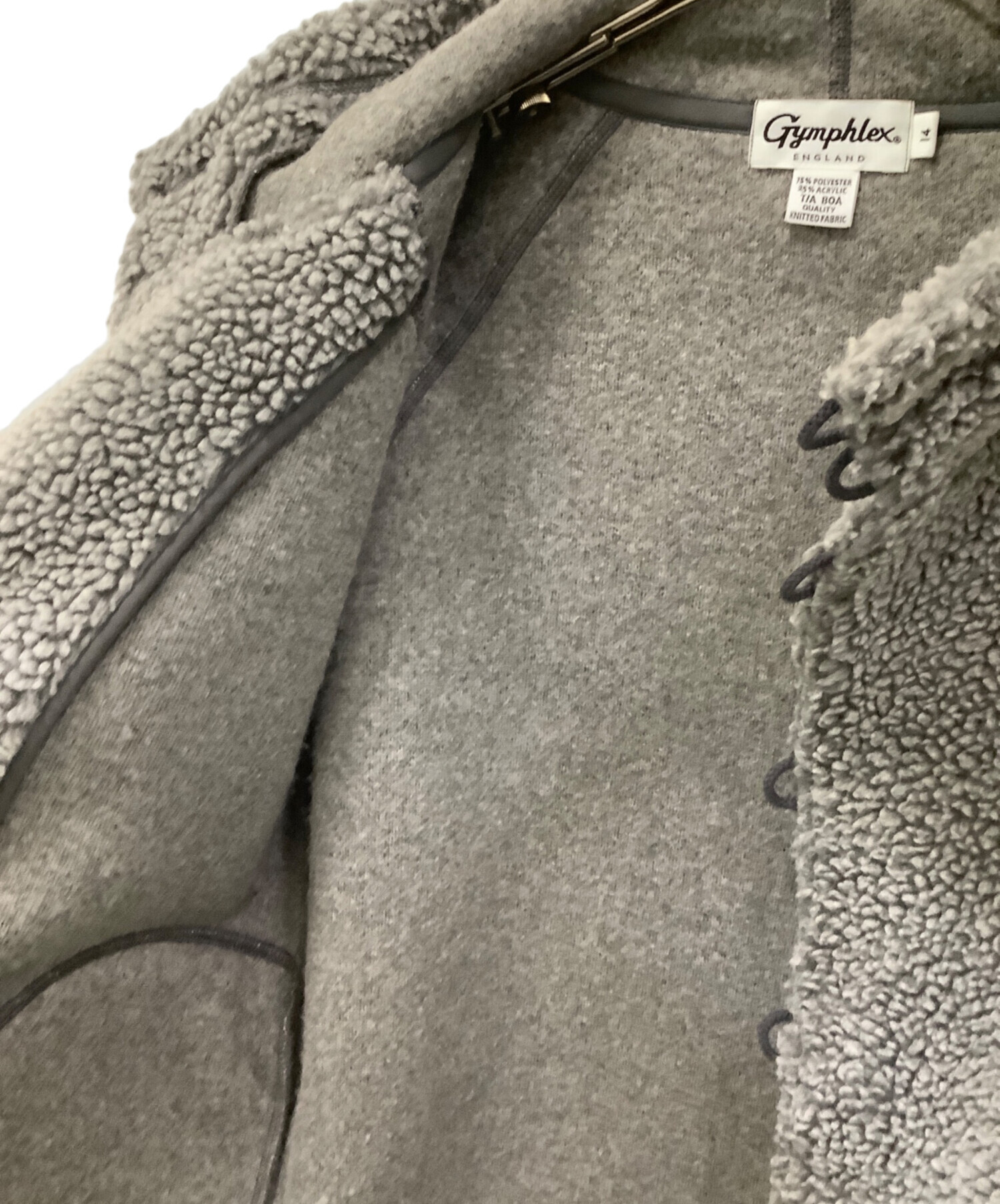 中古・古着通販】Gymphlex (ジムフレックス) ボアジャケット グレー 