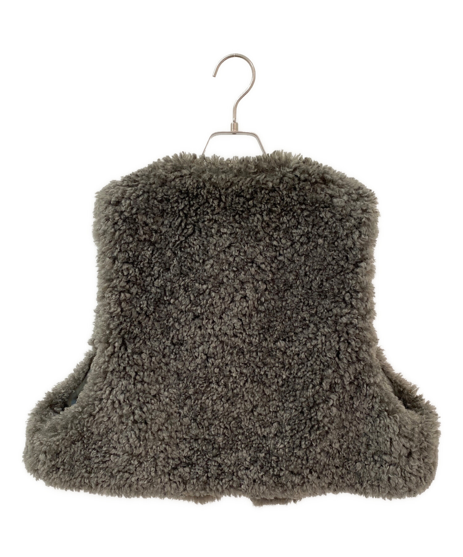 中古・古着通販】HYKE (ハイク) FAUX SHEARING CROPPED VEST OLIVE