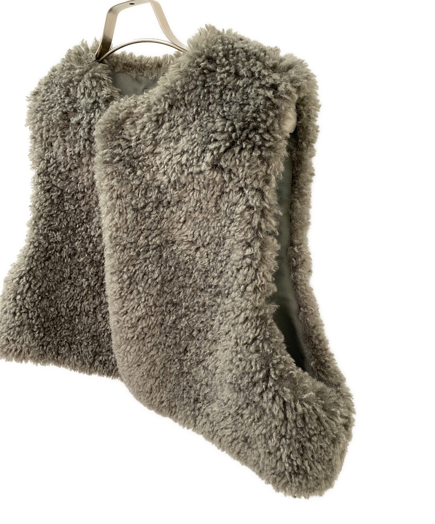 中古・古着通販】HYKE (ハイク) FAUX SHEARING CROPPED VEST OLIVE