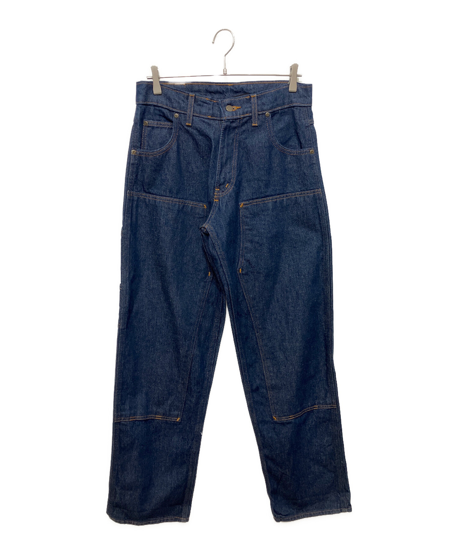 PRSN BLU ダブルニー デニムパンツ W32 L30 中古・古着通販】PRSN BLU (プリズンブルース) 90s ダブルニーデニム
