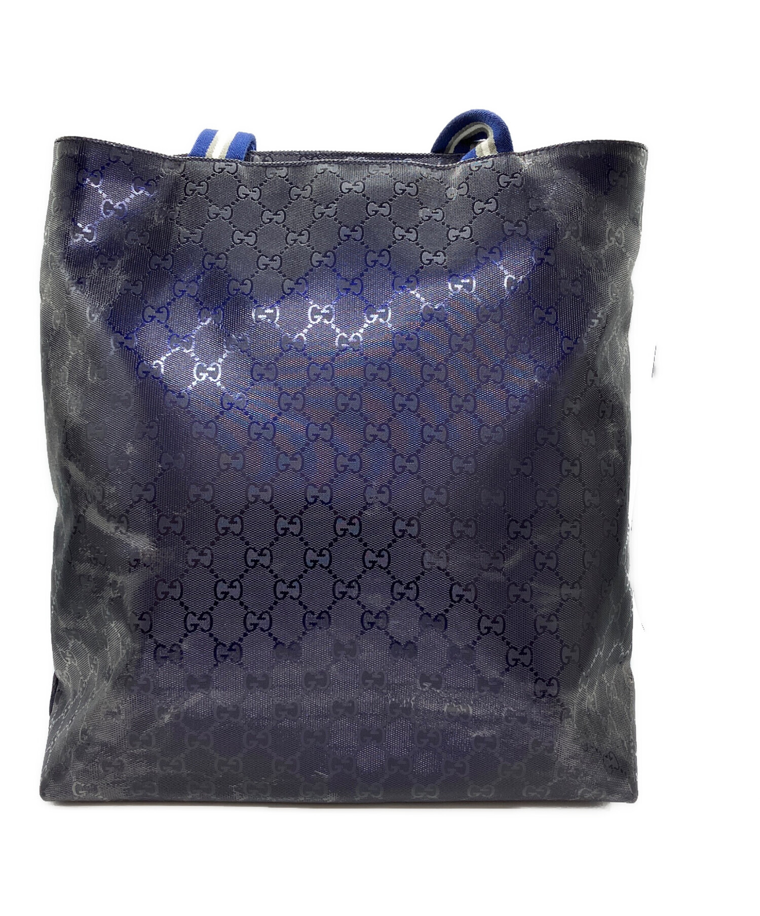 中古・古着通販】GUCCI (グッチ) GGインプリメ/トートバッグ ネイビー