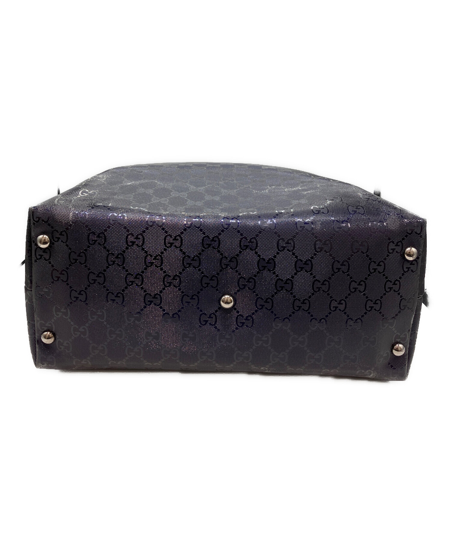 早い者勝ちGUCCI GGインプリメ トート 通勤通学 中古美品 中古・古着通販】GUCCI (グッチ) GGインプリメ/トートバッグ ネイビー