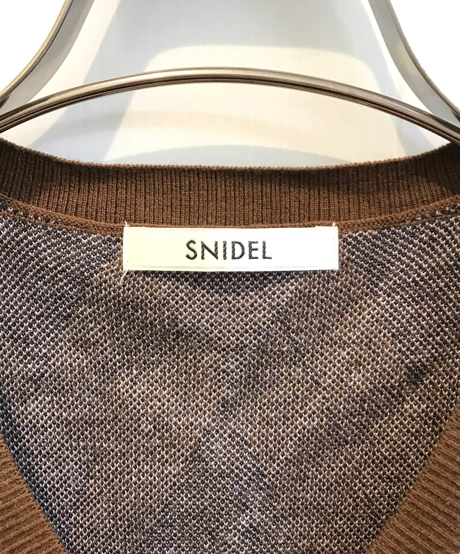 中古・古着通販】Snidel (スナイデル) アーガイルニットジレプル