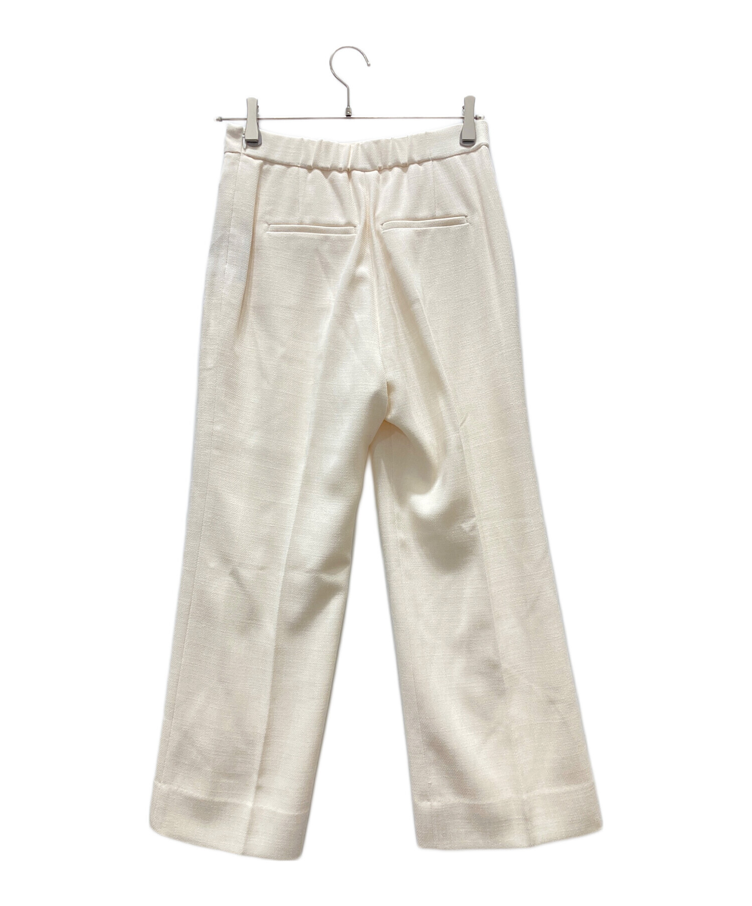 【1870】アナイ　スラブツイルクロップドパンツ　白　38 中古・古着通販】ANAYI (アナイ) ライトスラブセーラークロップド